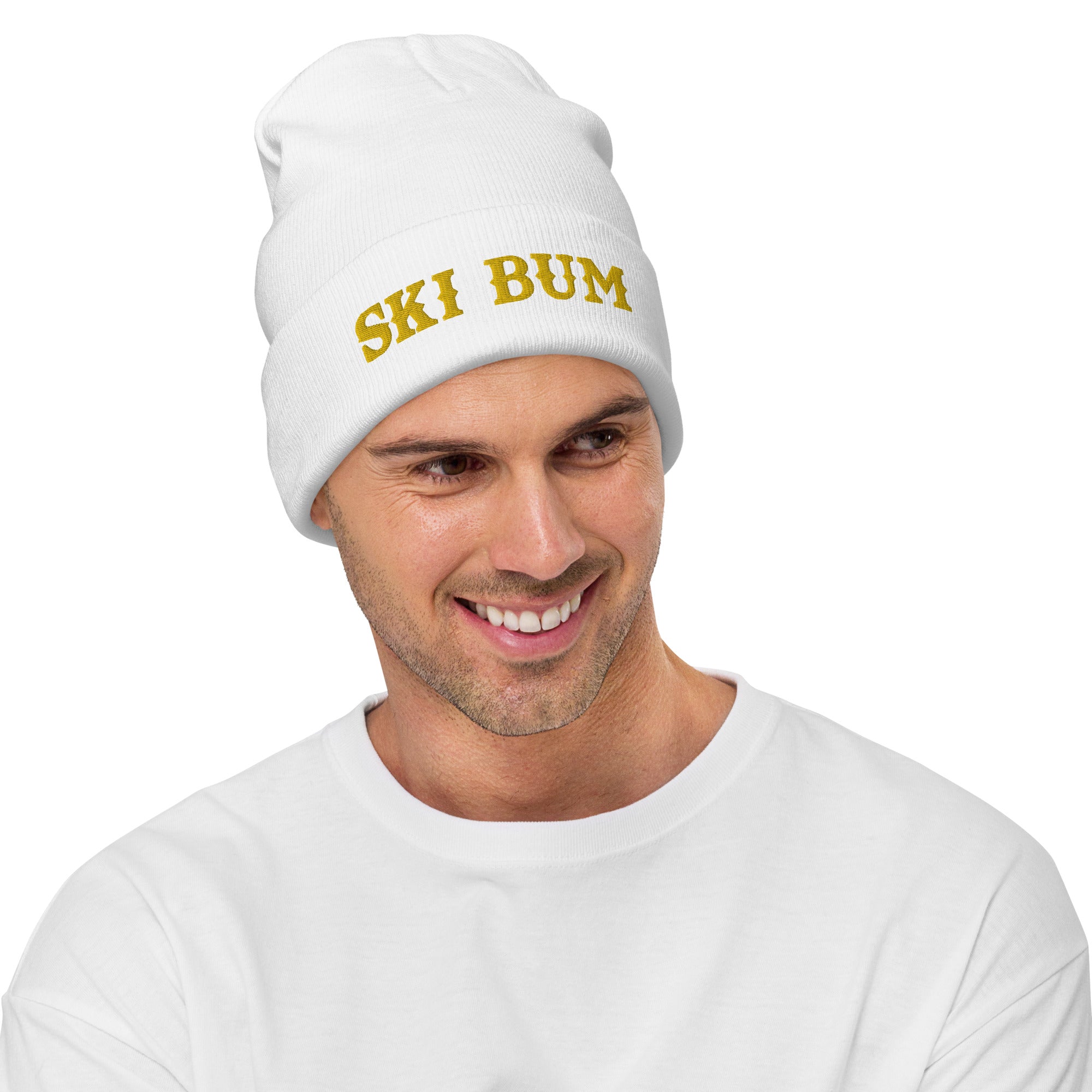 Bonnet en tricot côtelé Ski Bum Doré