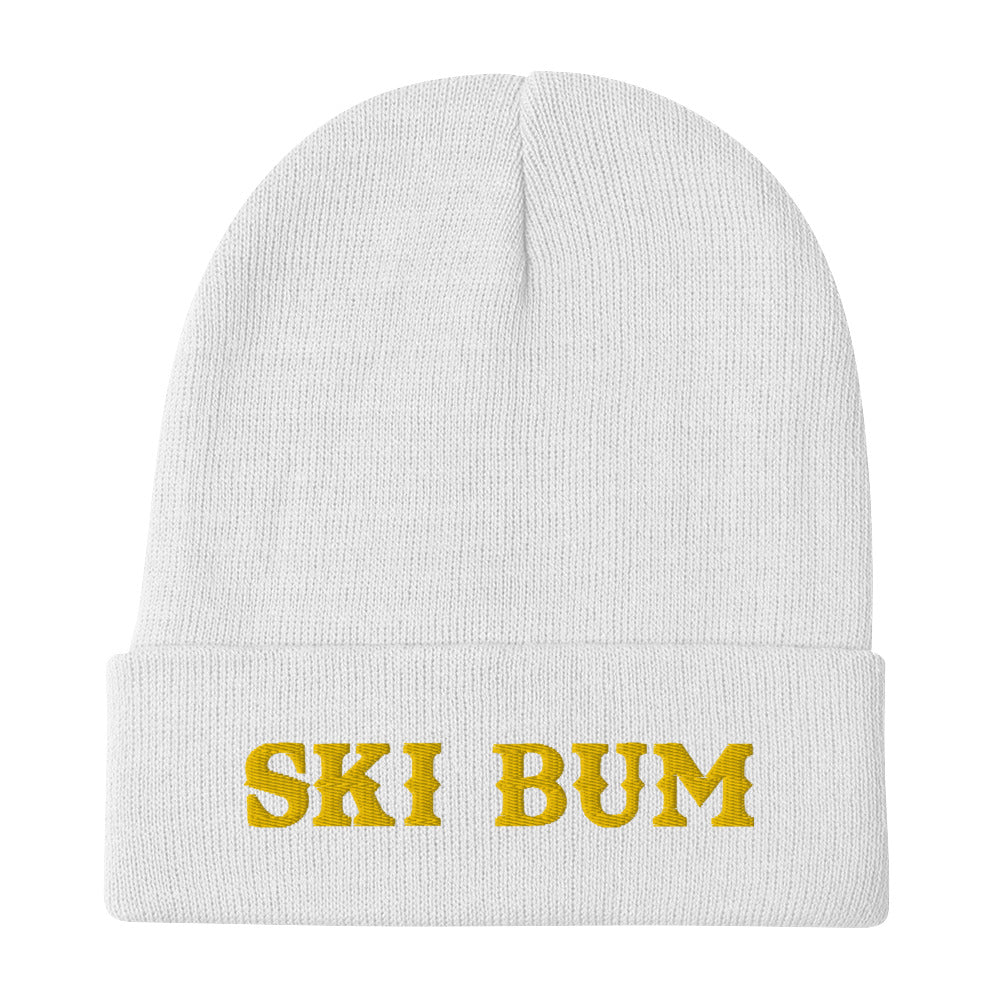 Bonnet en tricot côtelé Ski Bum Doré