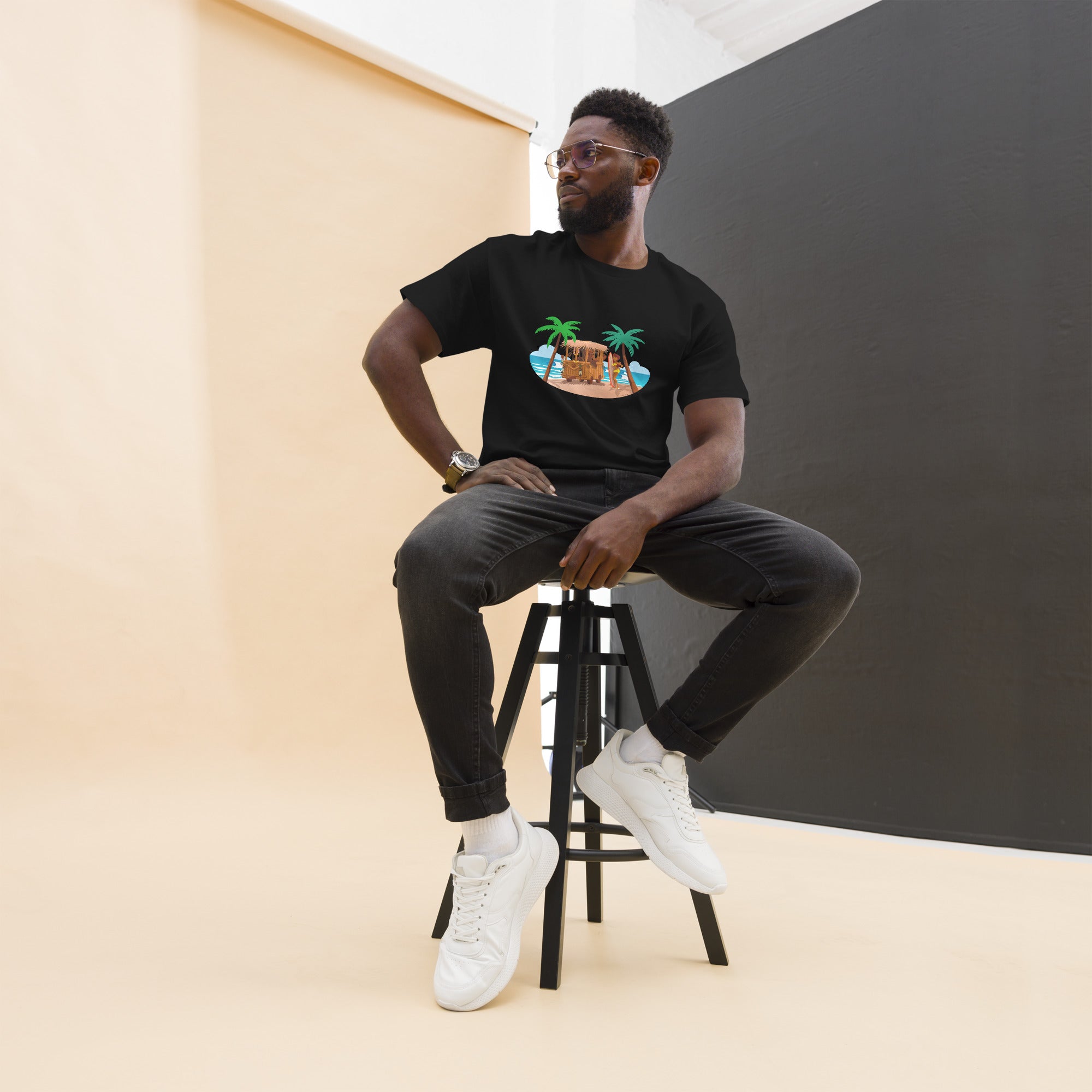 Men's classic tee Tiki Kombi on dark colors