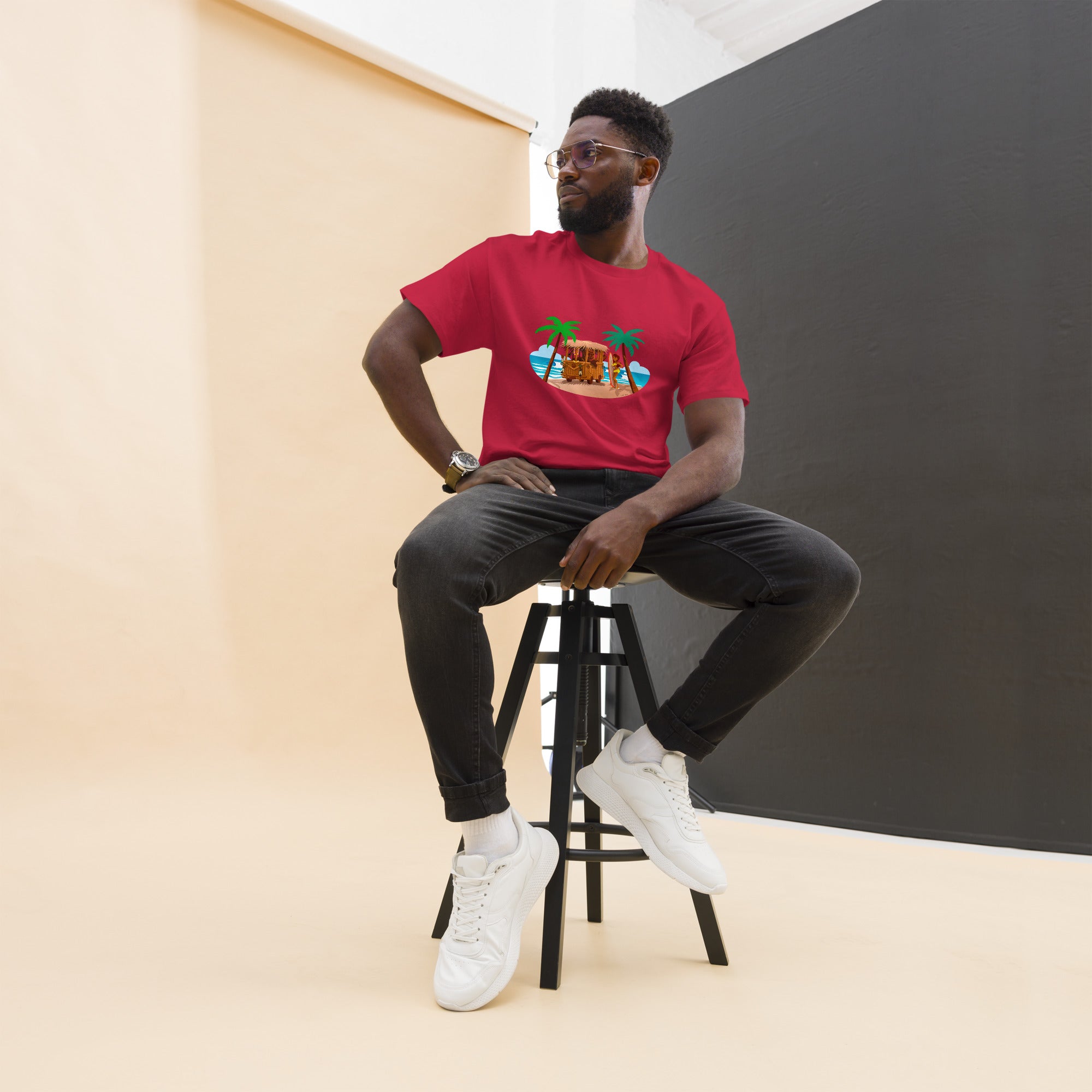 Men's classic tee Tiki Kombi on dark colors