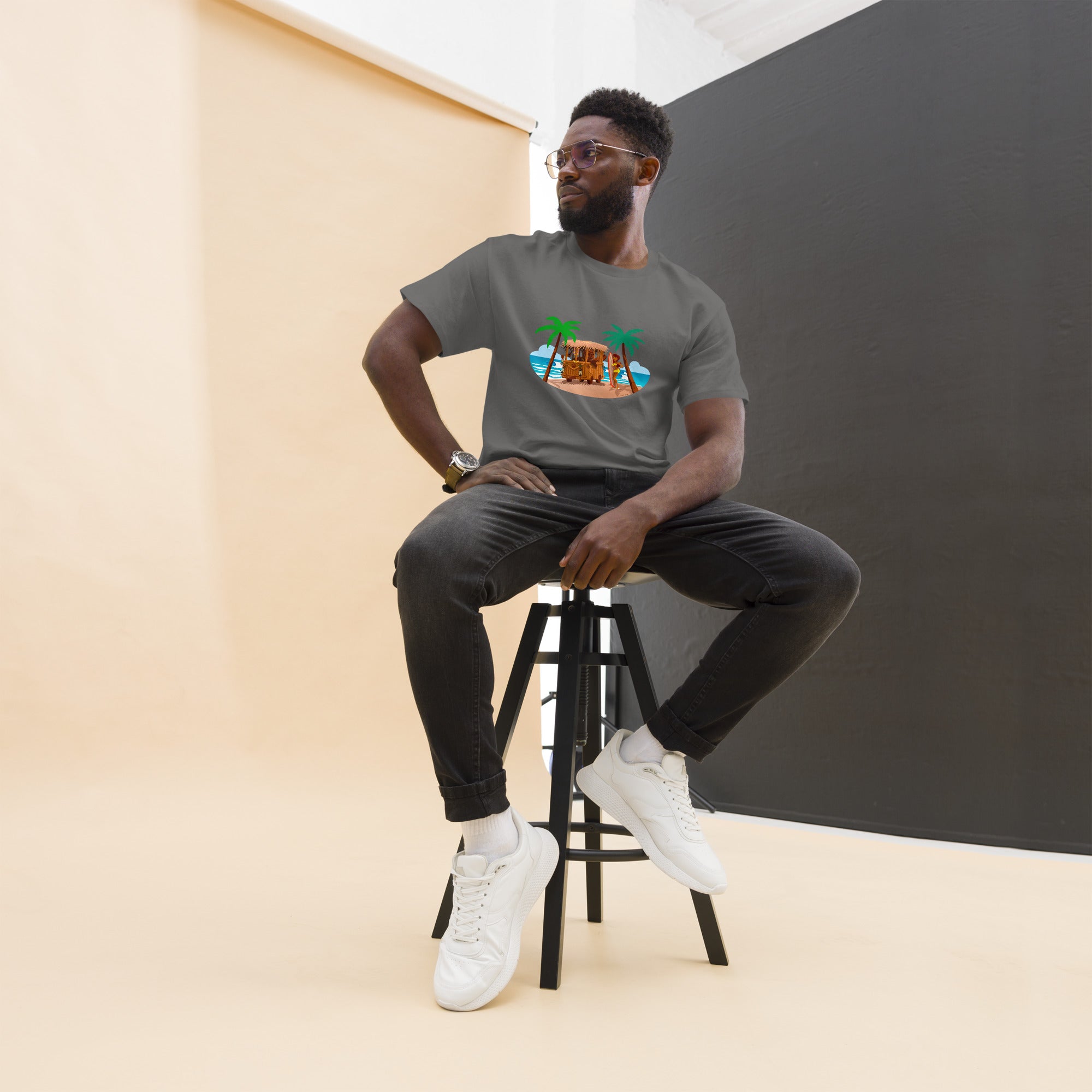 Men's classic tee Tiki Kombi on dark colors