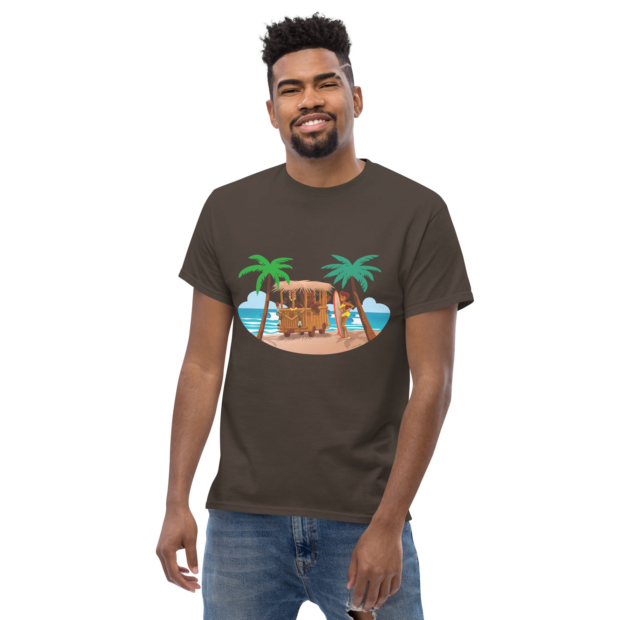 Men's classic tee Tiki Kombi on dark colors
