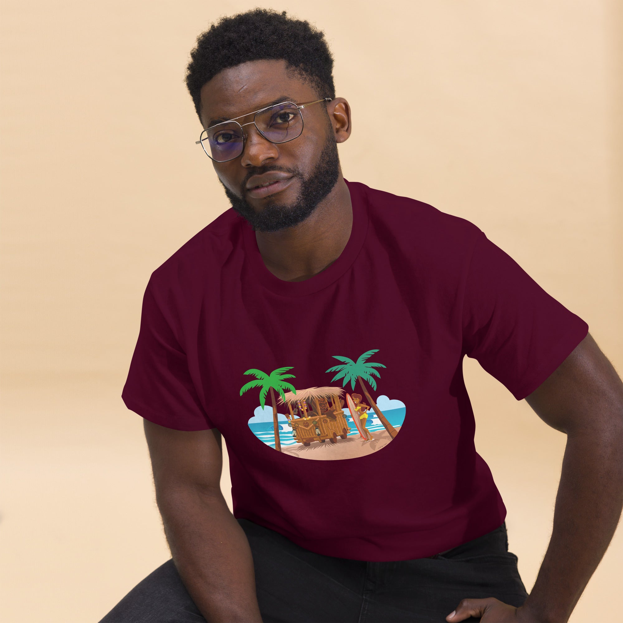 Men's classic tee Tiki Kombi on dark colors