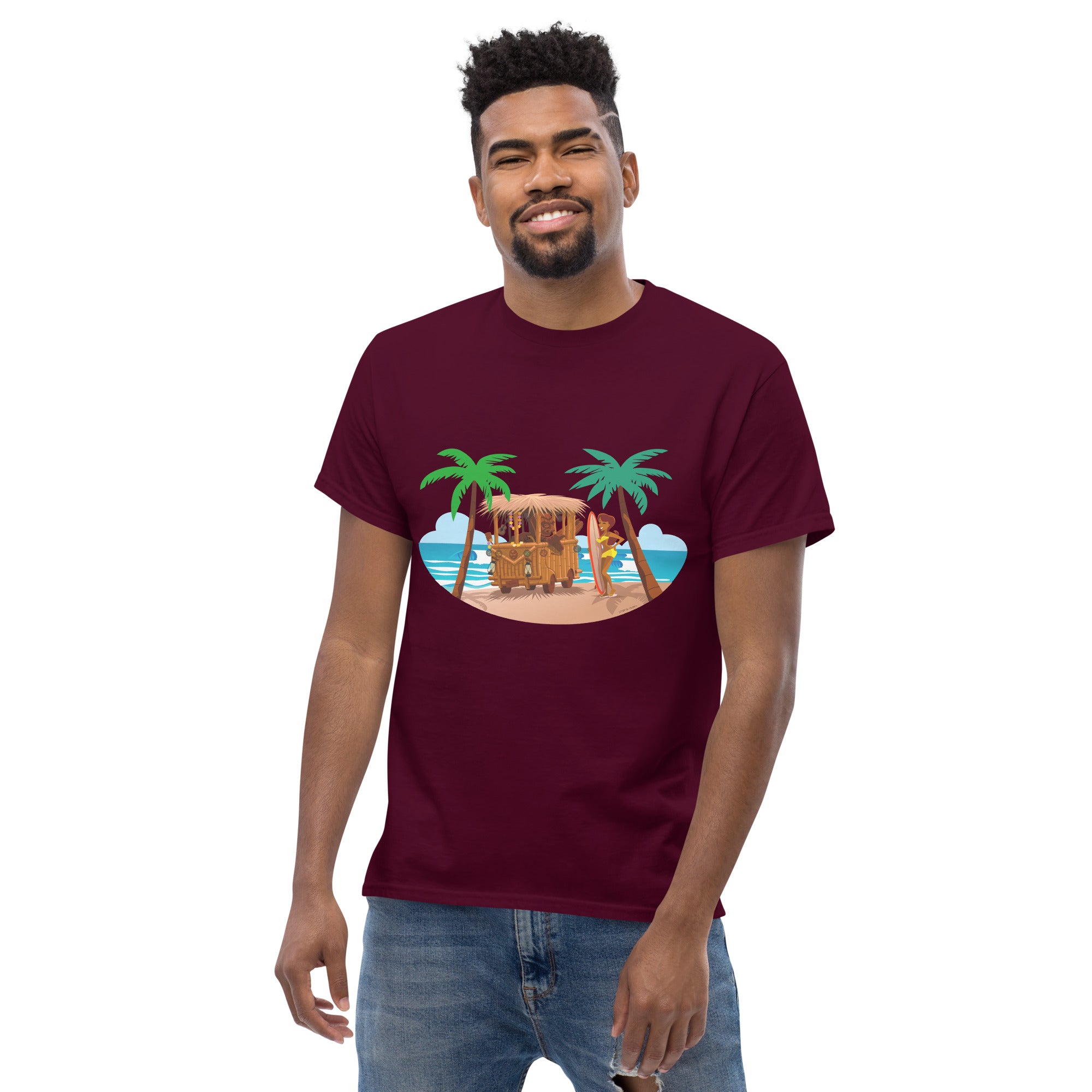 Men's classic tee Tiki Kombi on dark colors