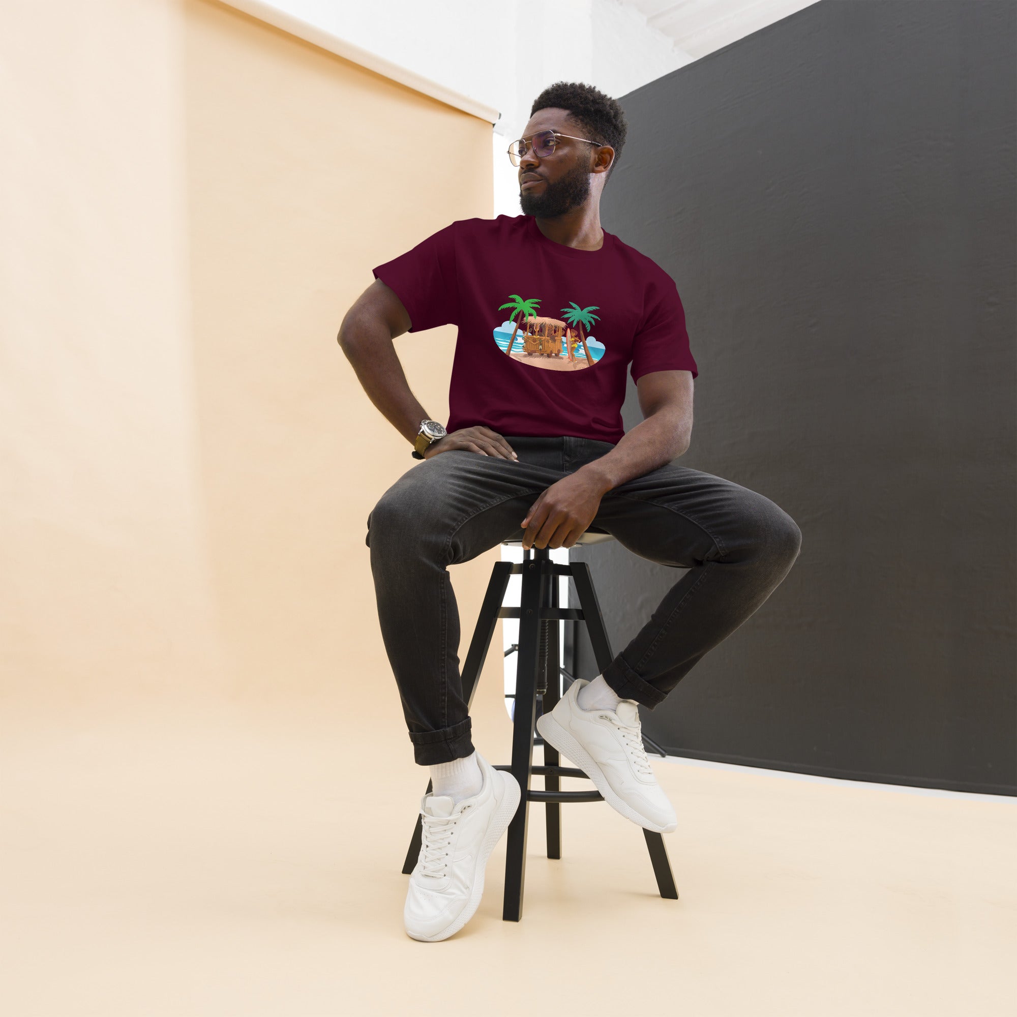 Men's classic tee Tiki Kombi on dark colors