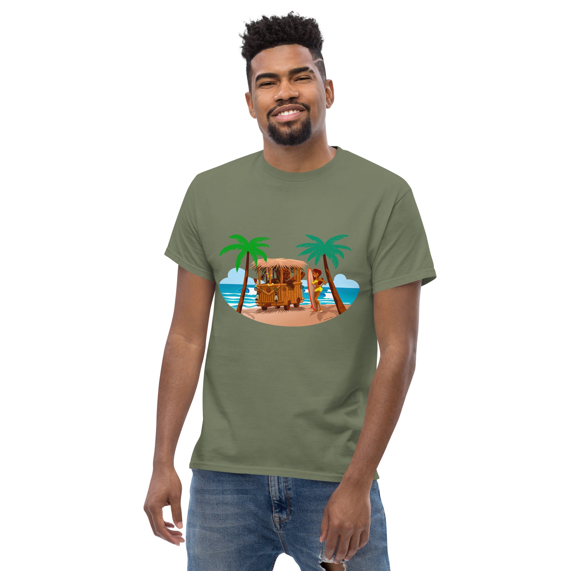 Men's classic tee Tiki Kombi on dark colors