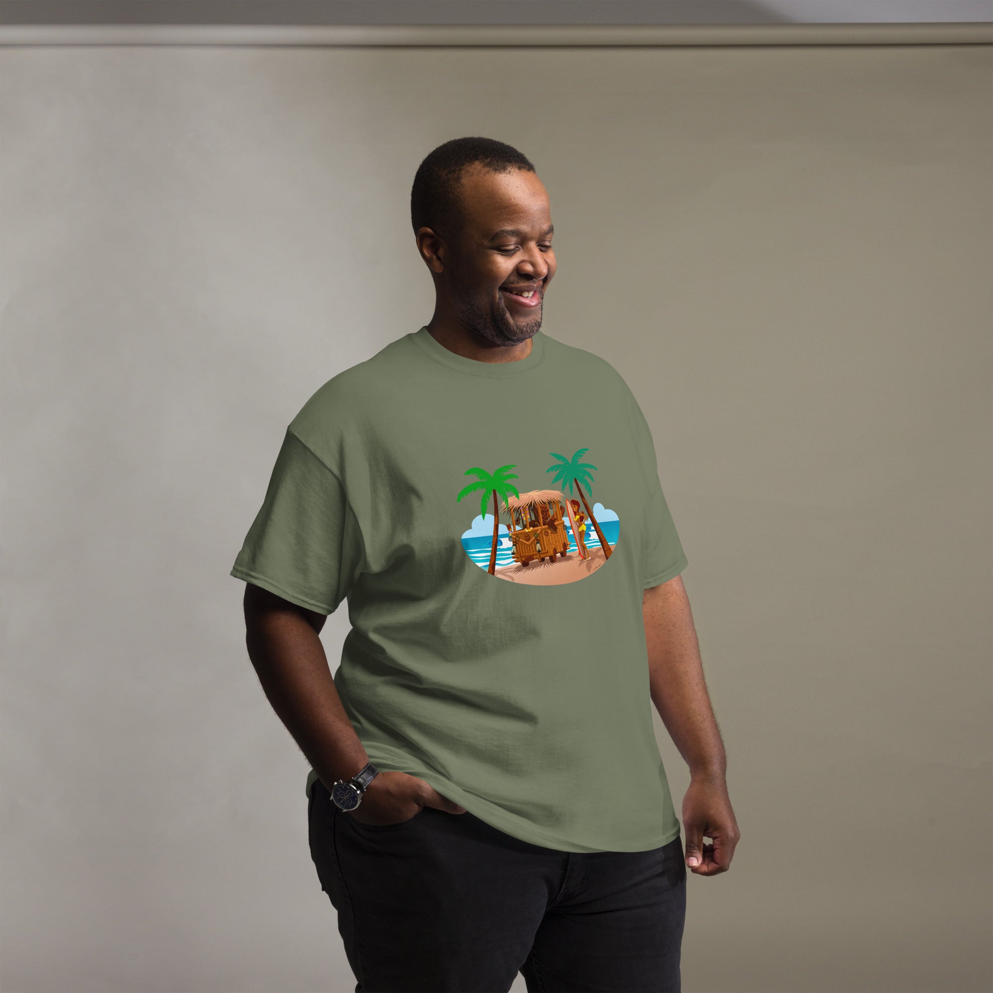 Men's classic tee Tiki Kombi on dark colors