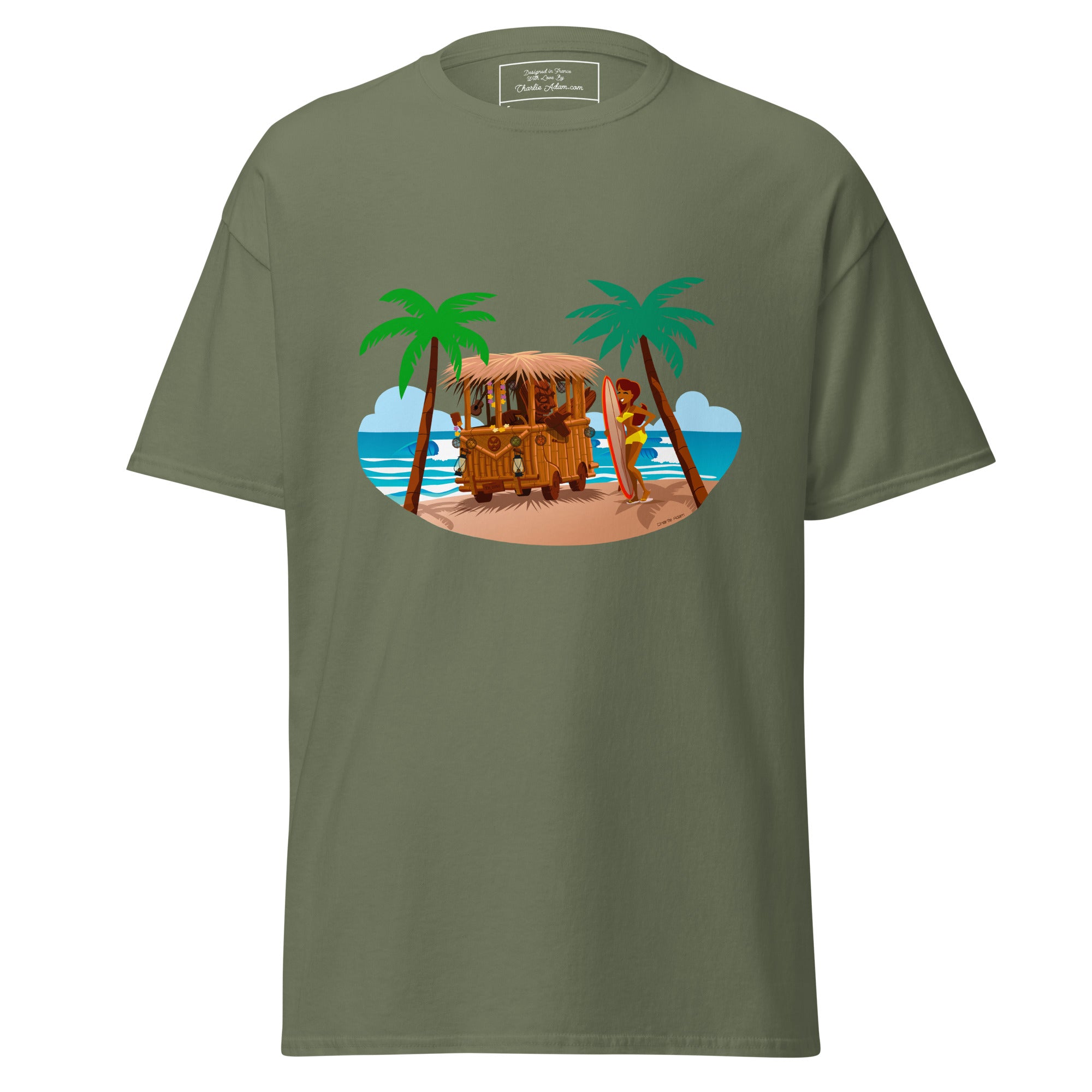 Men's classic tee Tiki Kombi on dark colors