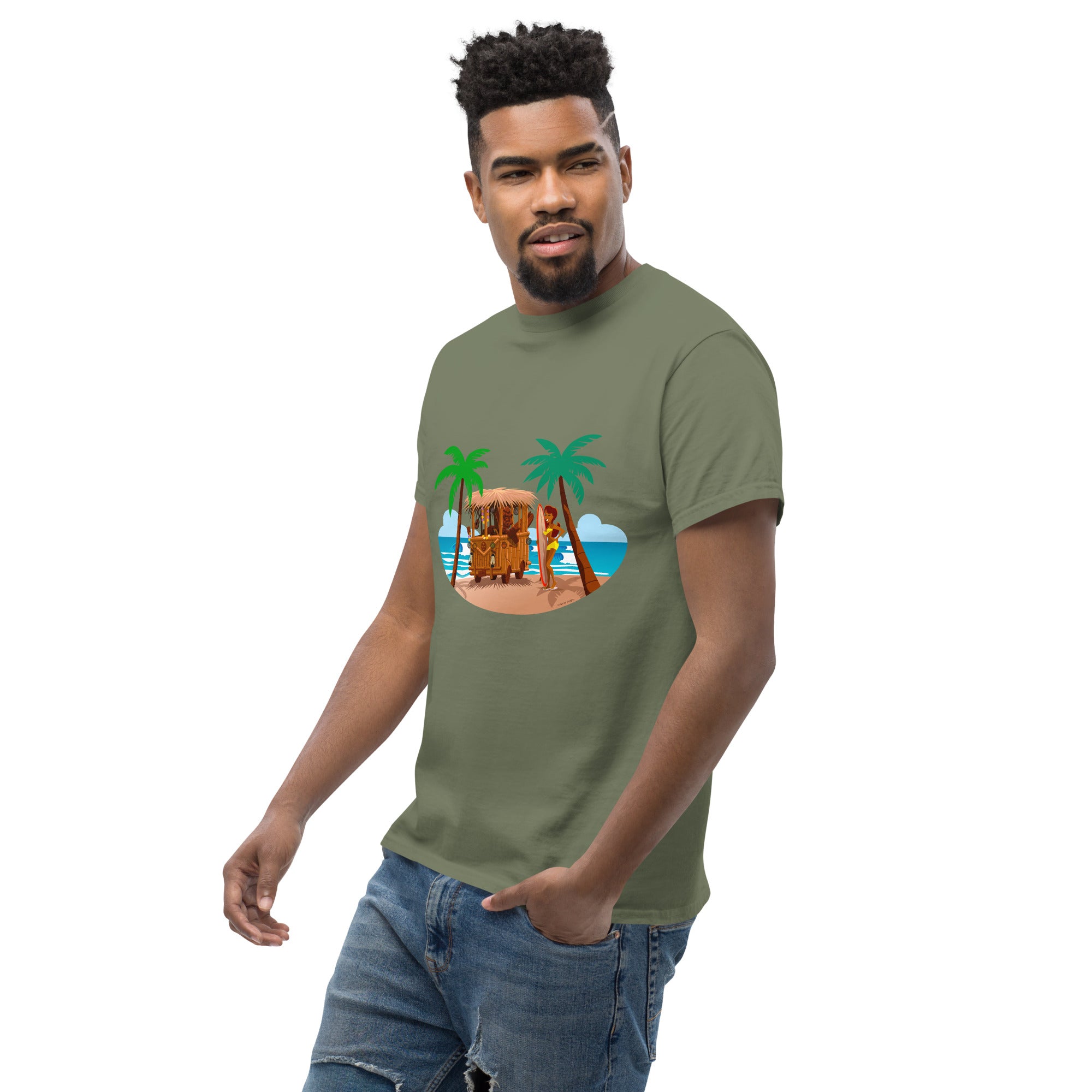 Men's classic tee Tiki Kombi on dark colors