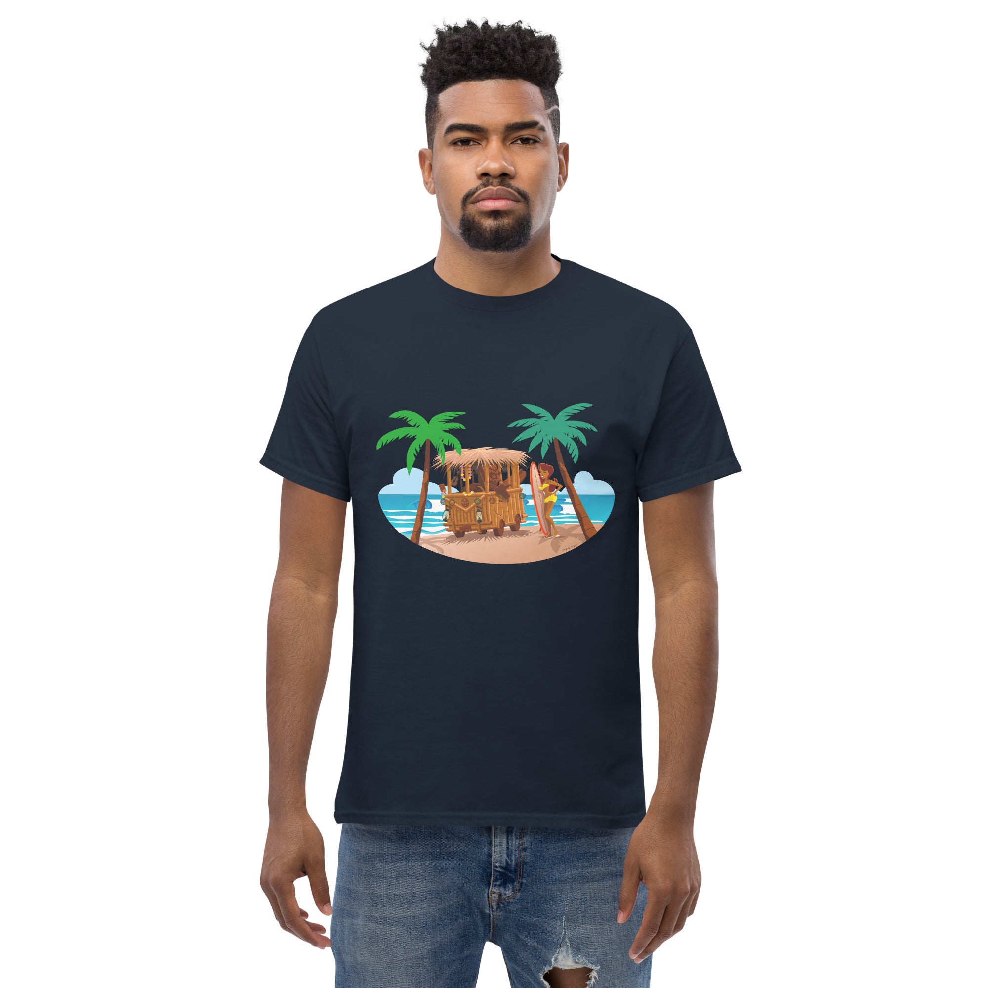 Men's classic tee Tiki Kombi on dark colors