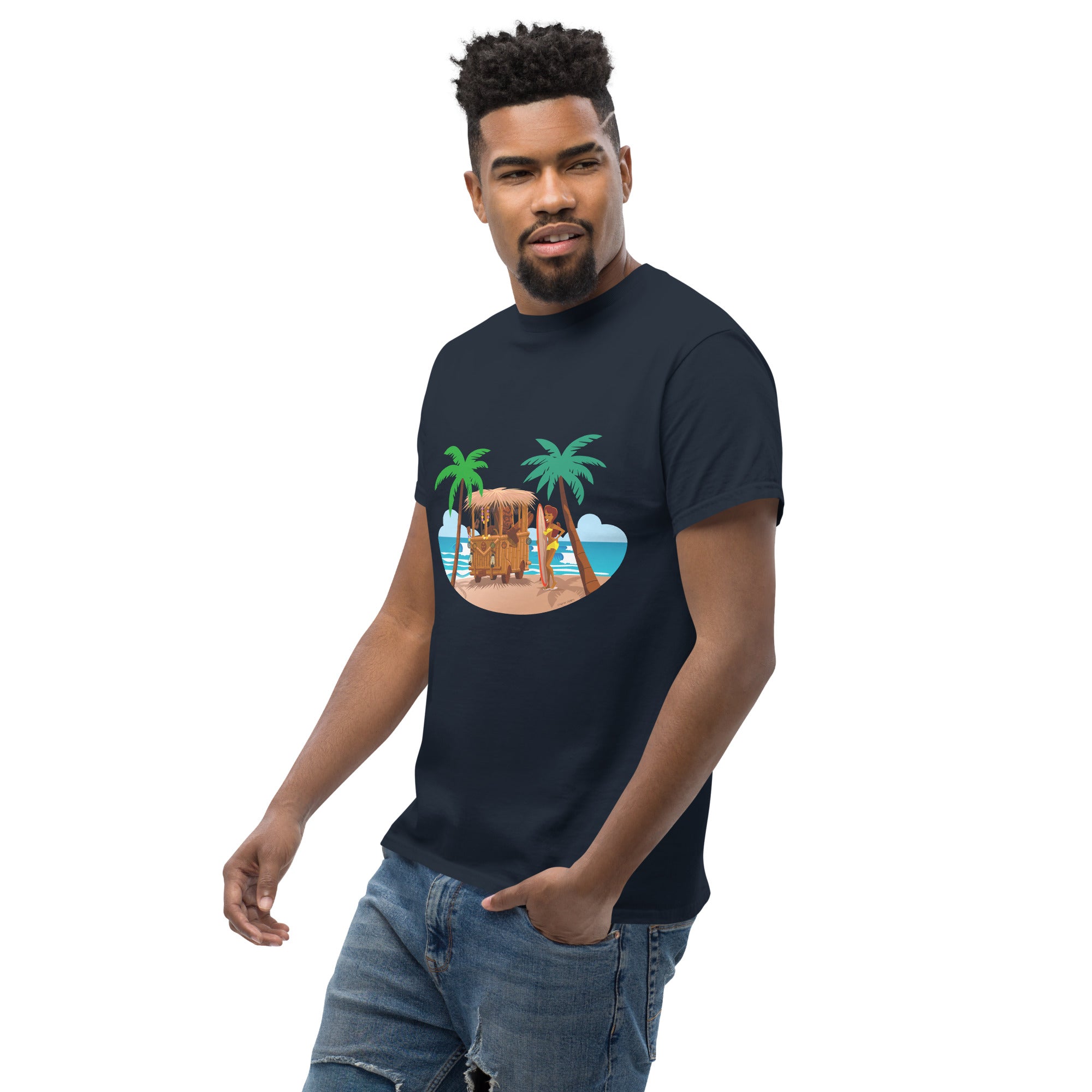 Men's classic tee Tiki Kombi on dark colors