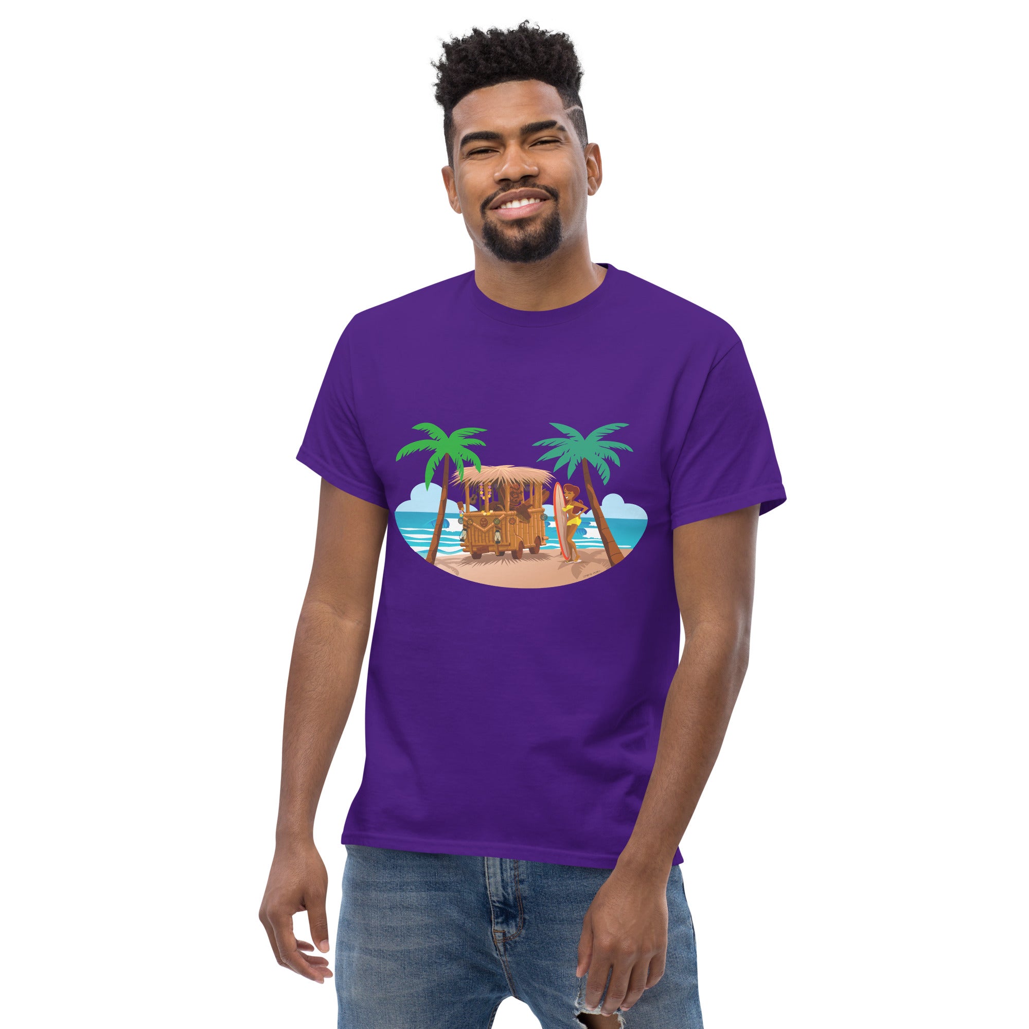 Men's classic tee Tiki Kombi on dark colors