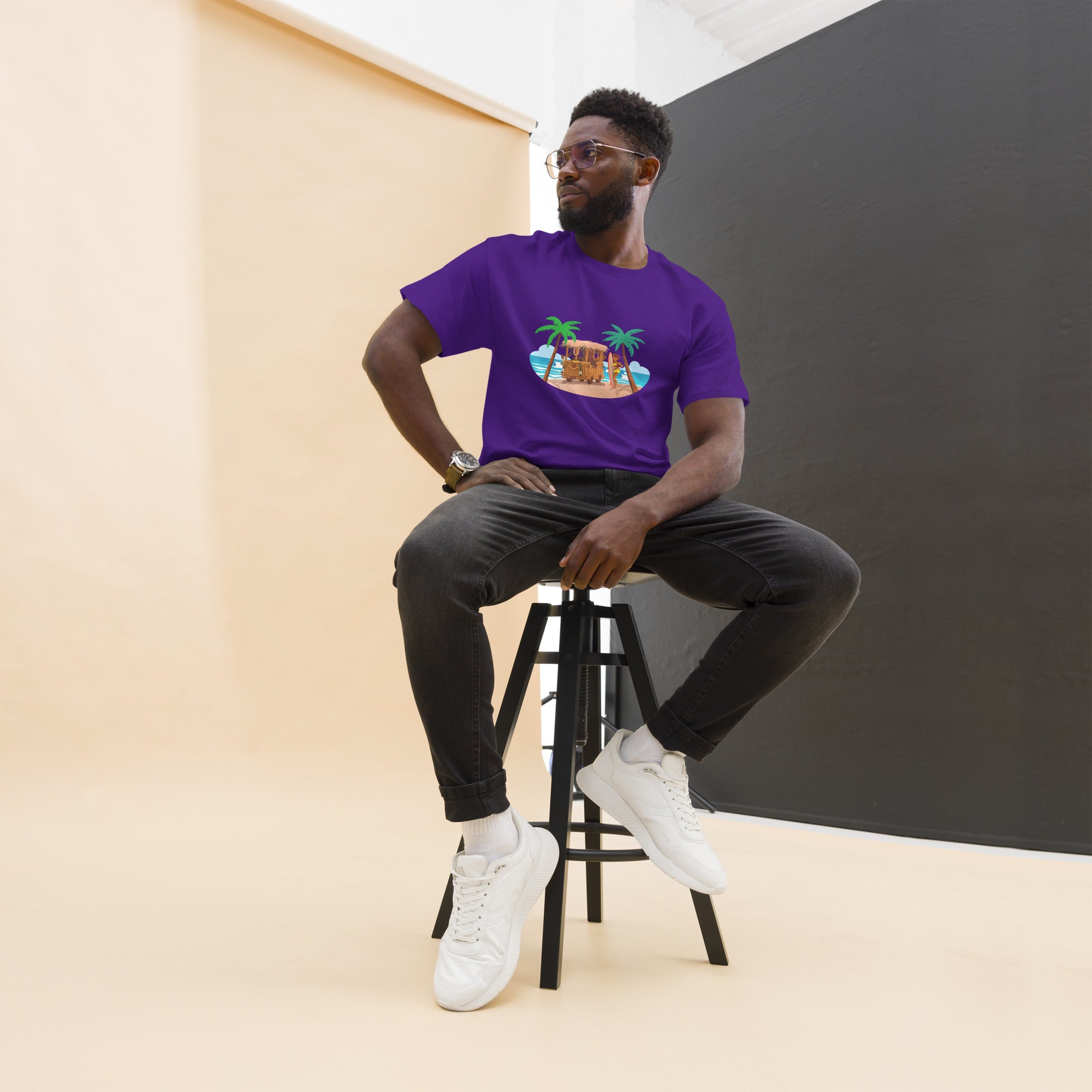 Men's classic tee Tiki Kombi on dark colors