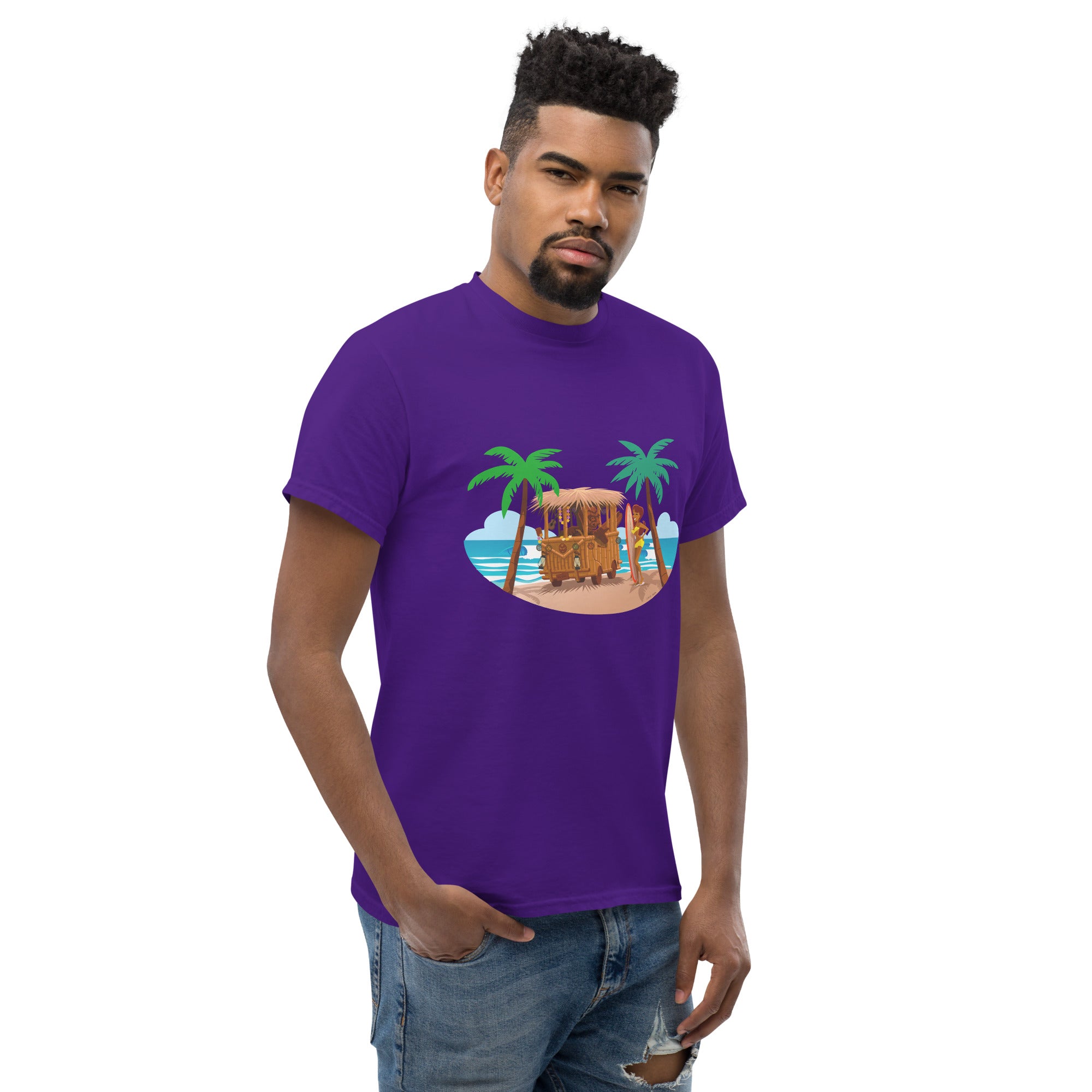 Men's classic tee Tiki Kombi on dark colors