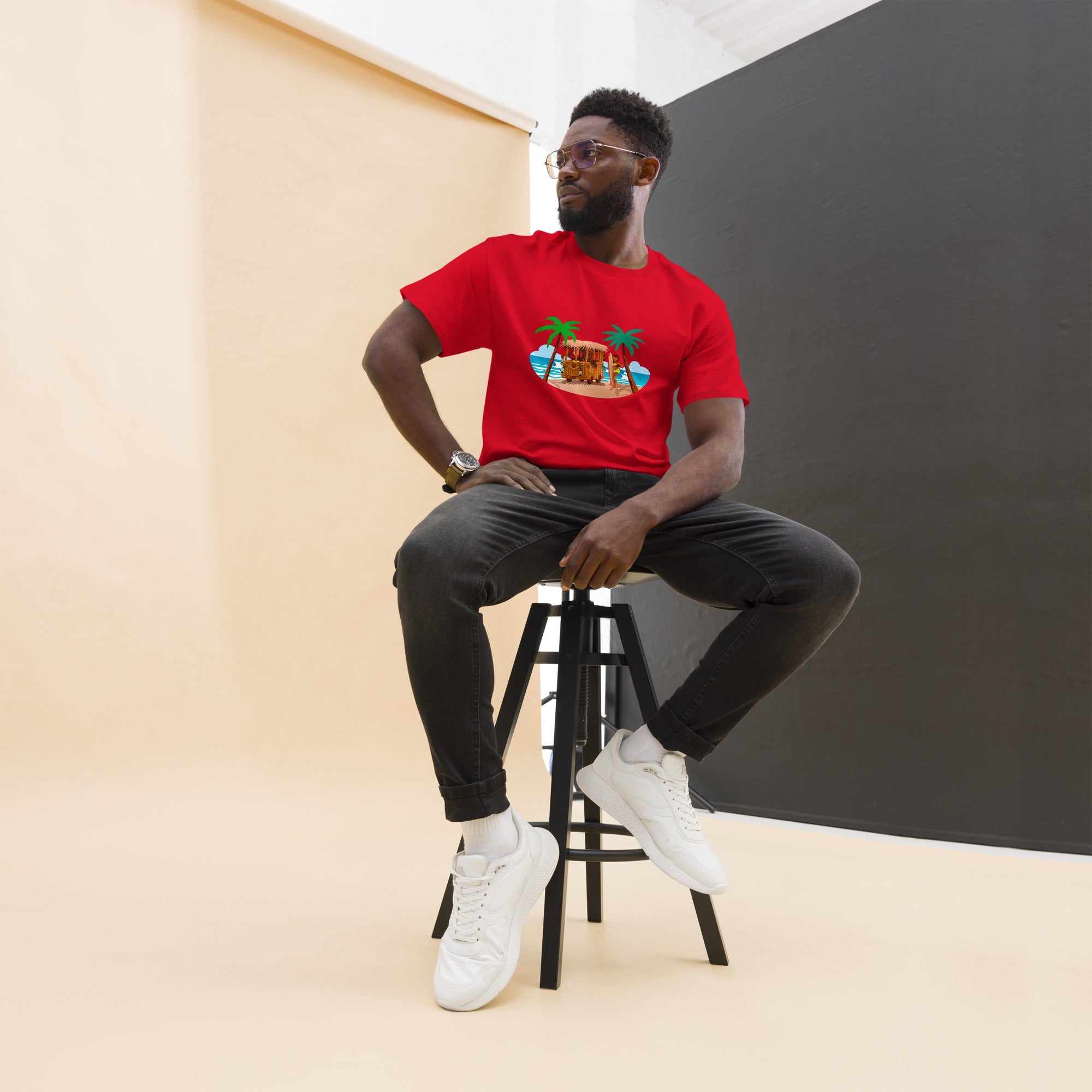 Men's classic tee Tiki Kombi on dark colors