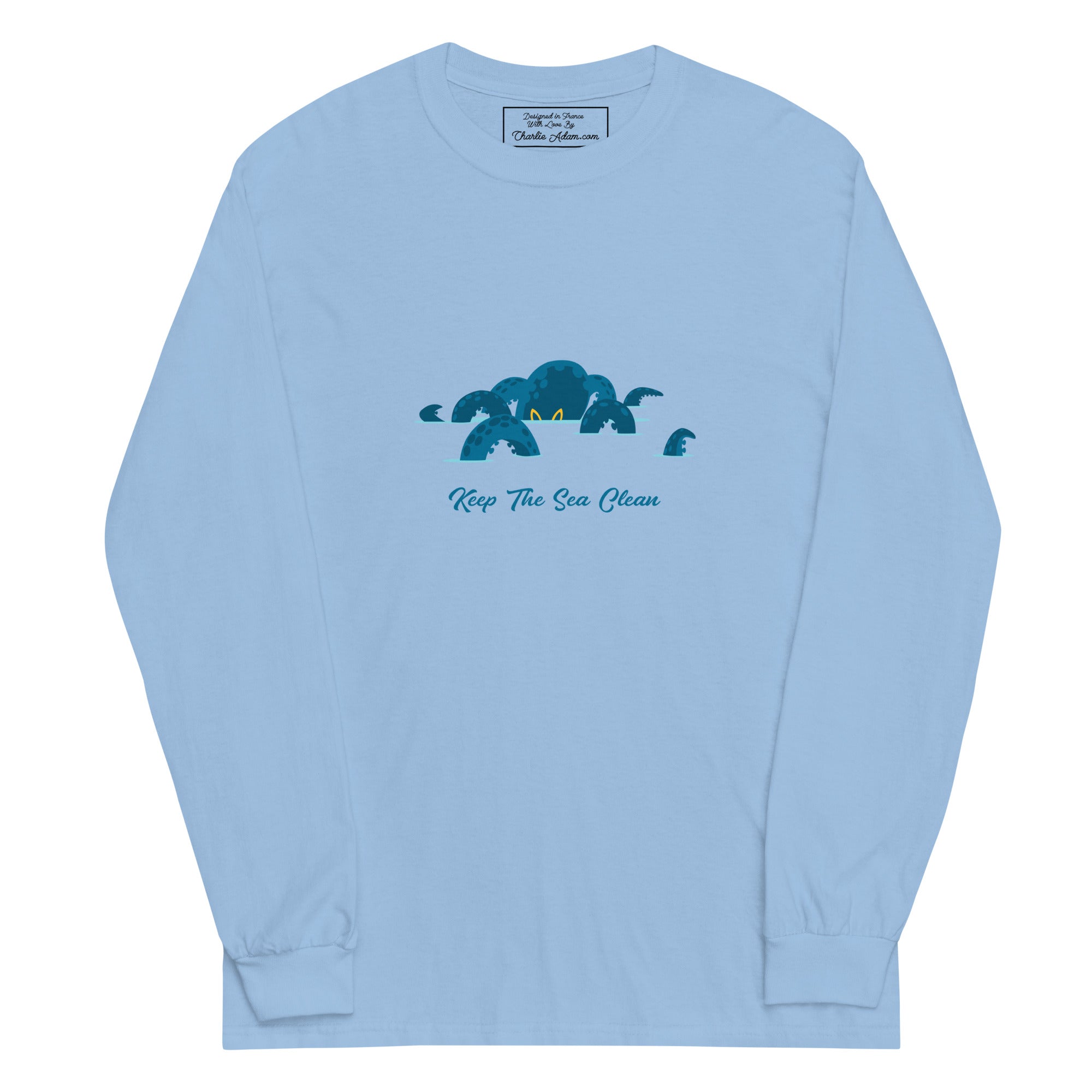 T-shirt épais à manches longues Octopus Blue