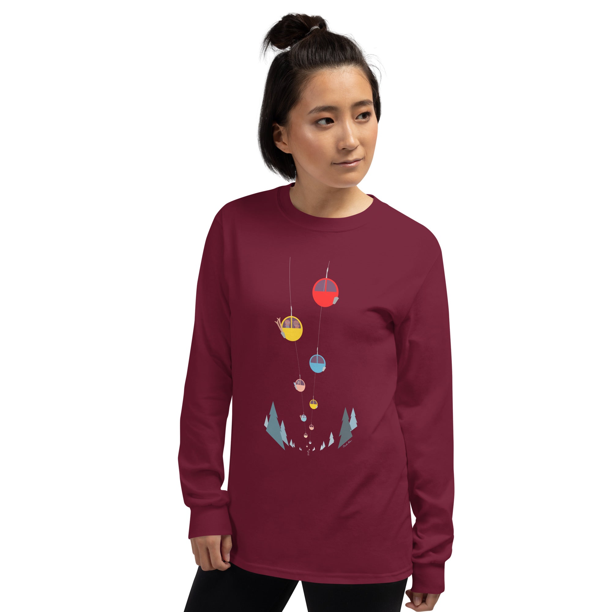 Heavy Blend long-sleeved t-shirt Gondolas in the mist