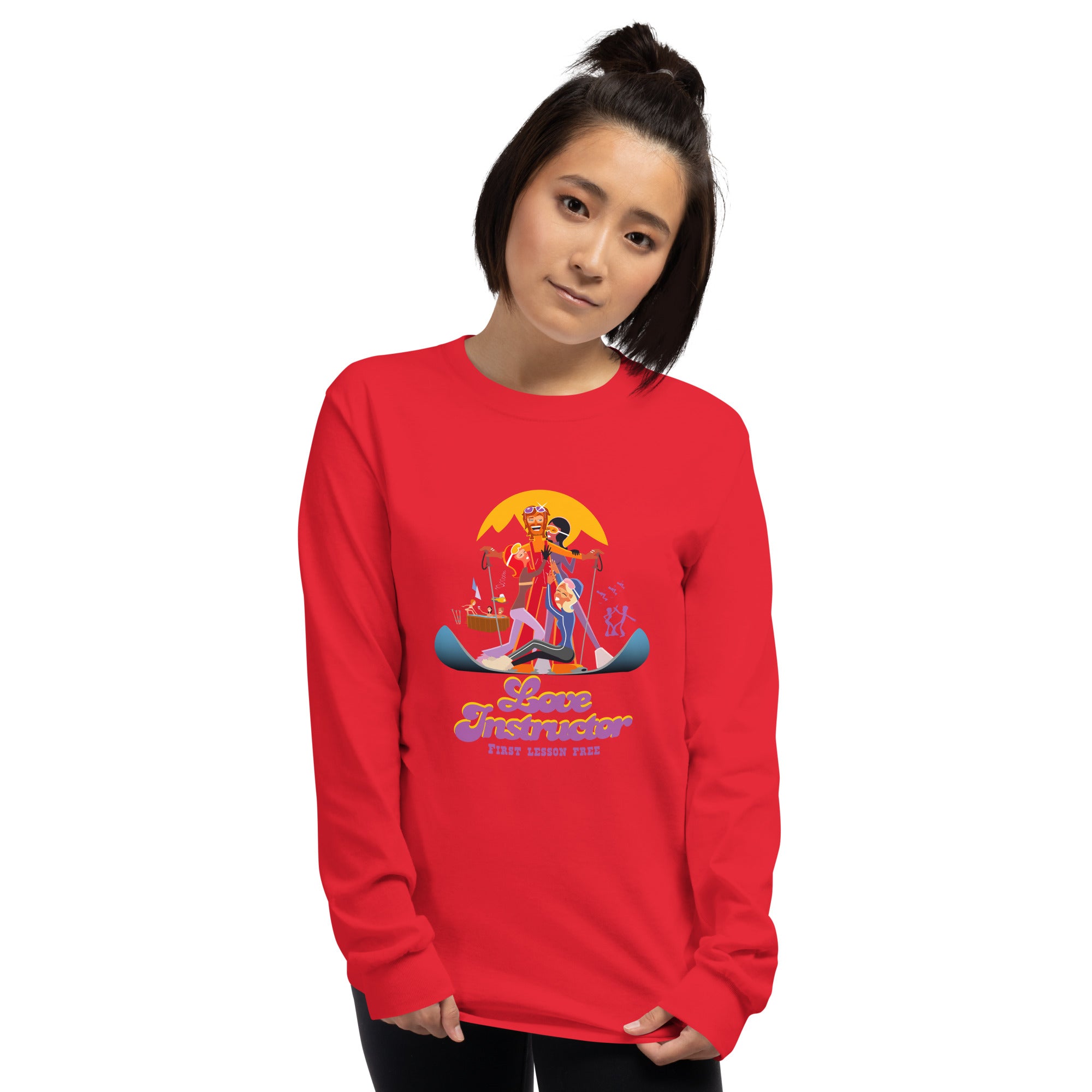 T-shirt épais à manches longues Love instructor First lesson free