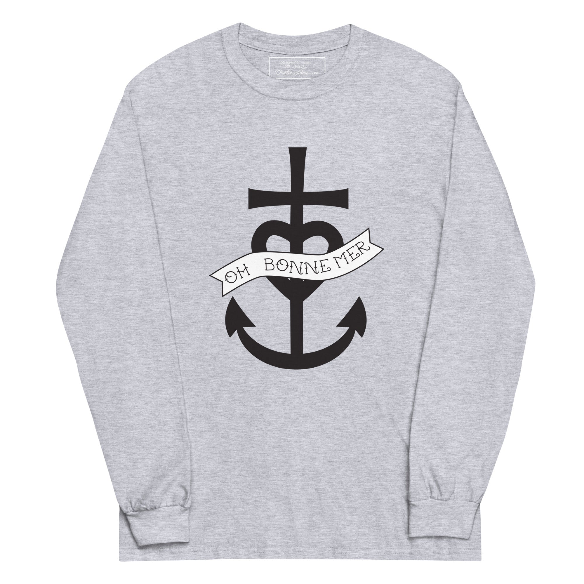 T-shirt épais à manches longues Oh Bonne Mer 1 grand motif sur la face