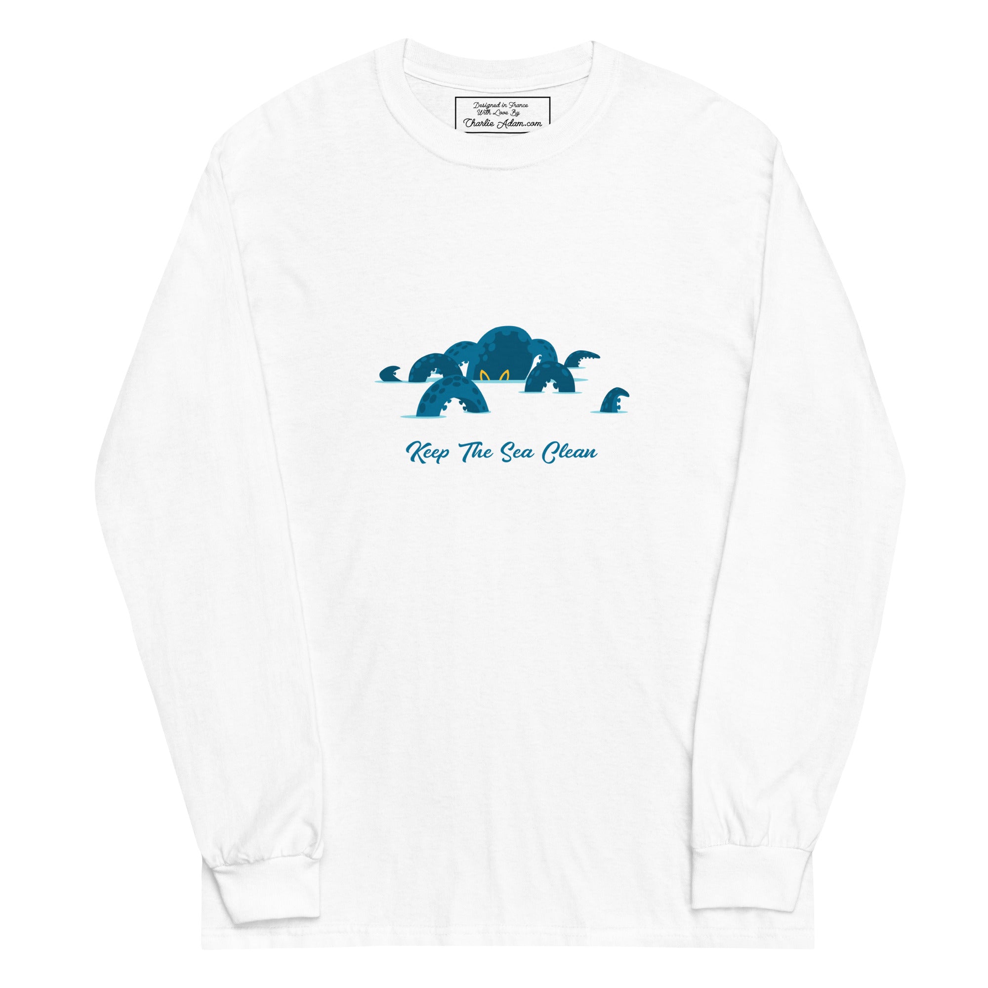 T-shirt épais à manches longues Octopus Blue