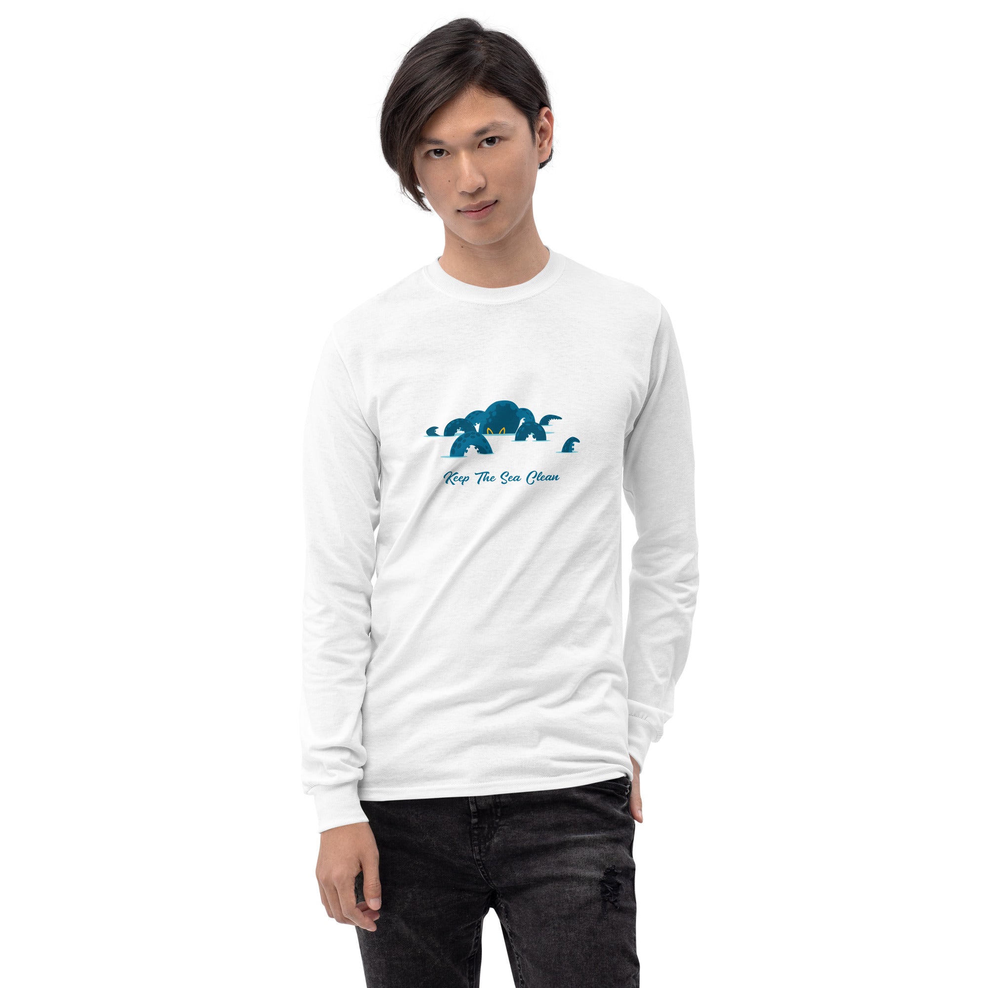 T-shirt épais à manches longues Octopus Blue