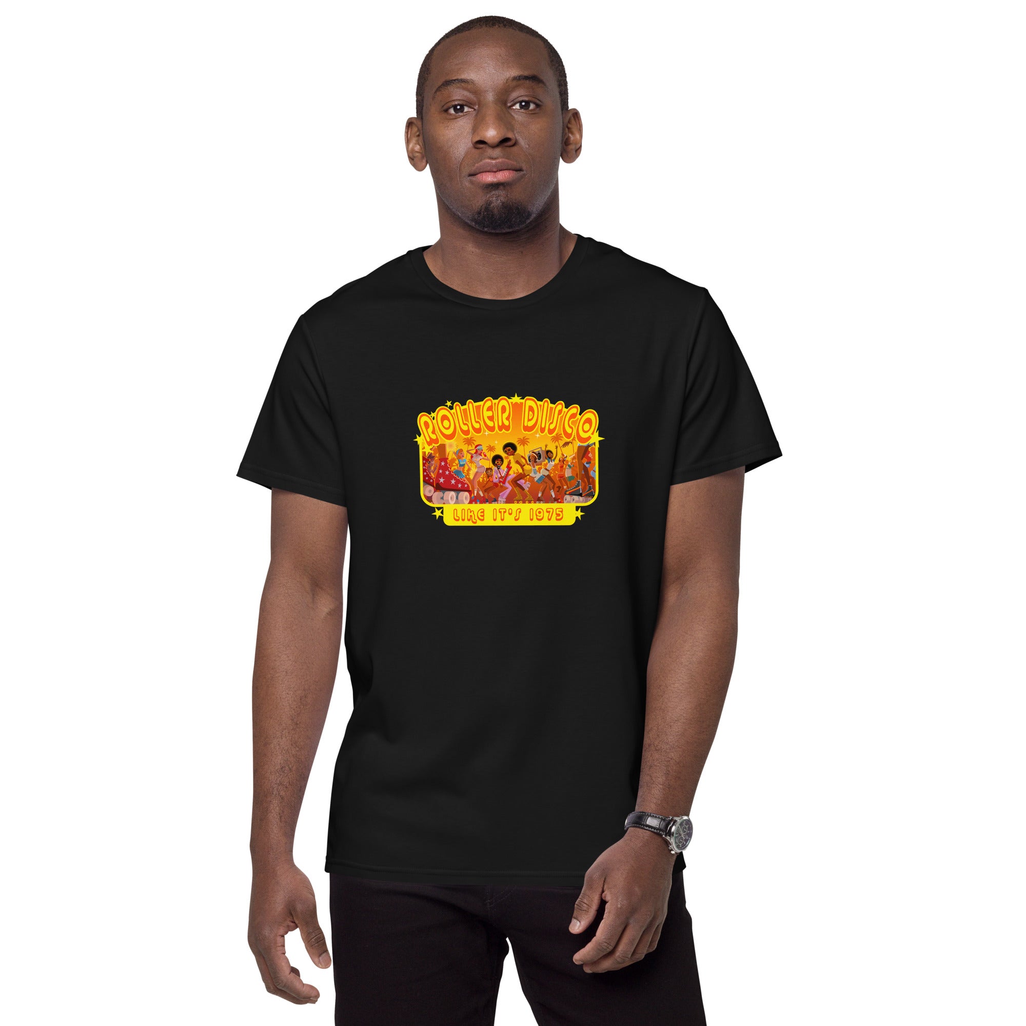 T-shirt premium en coton homme Roller Disco 1975