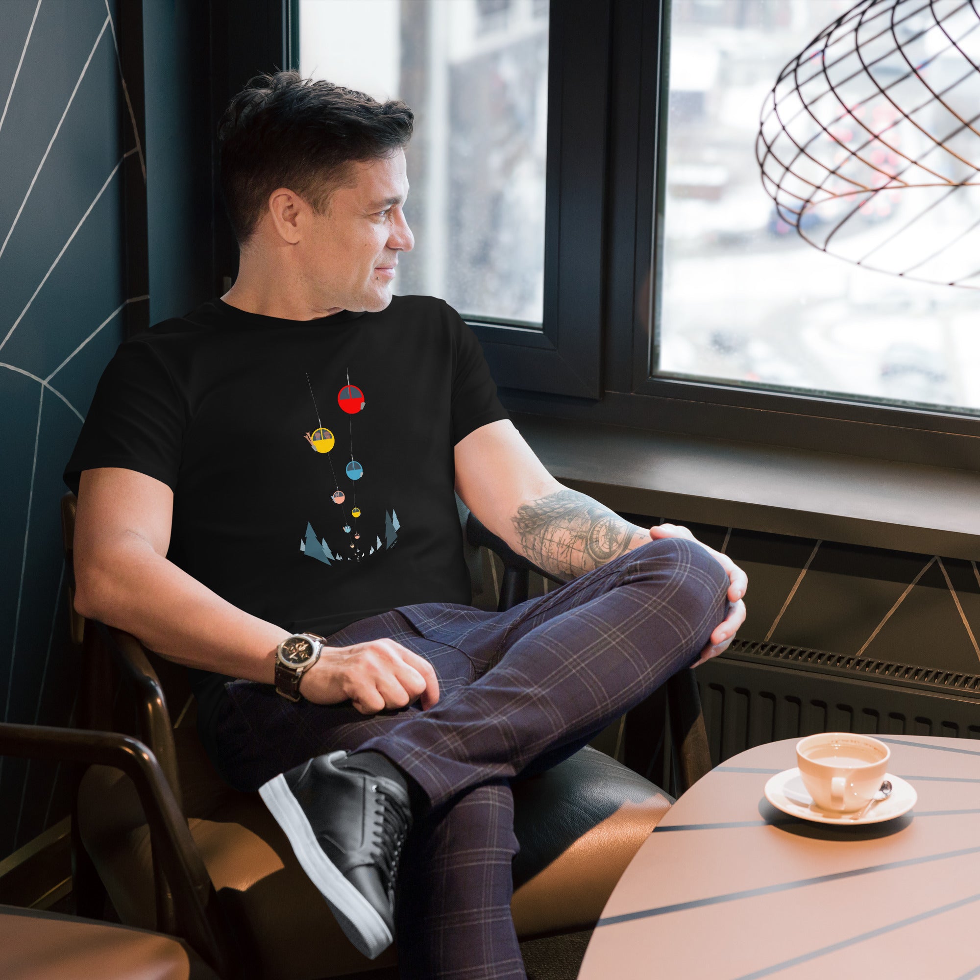 T-shirt premium en coton homme Gondolas in the mist