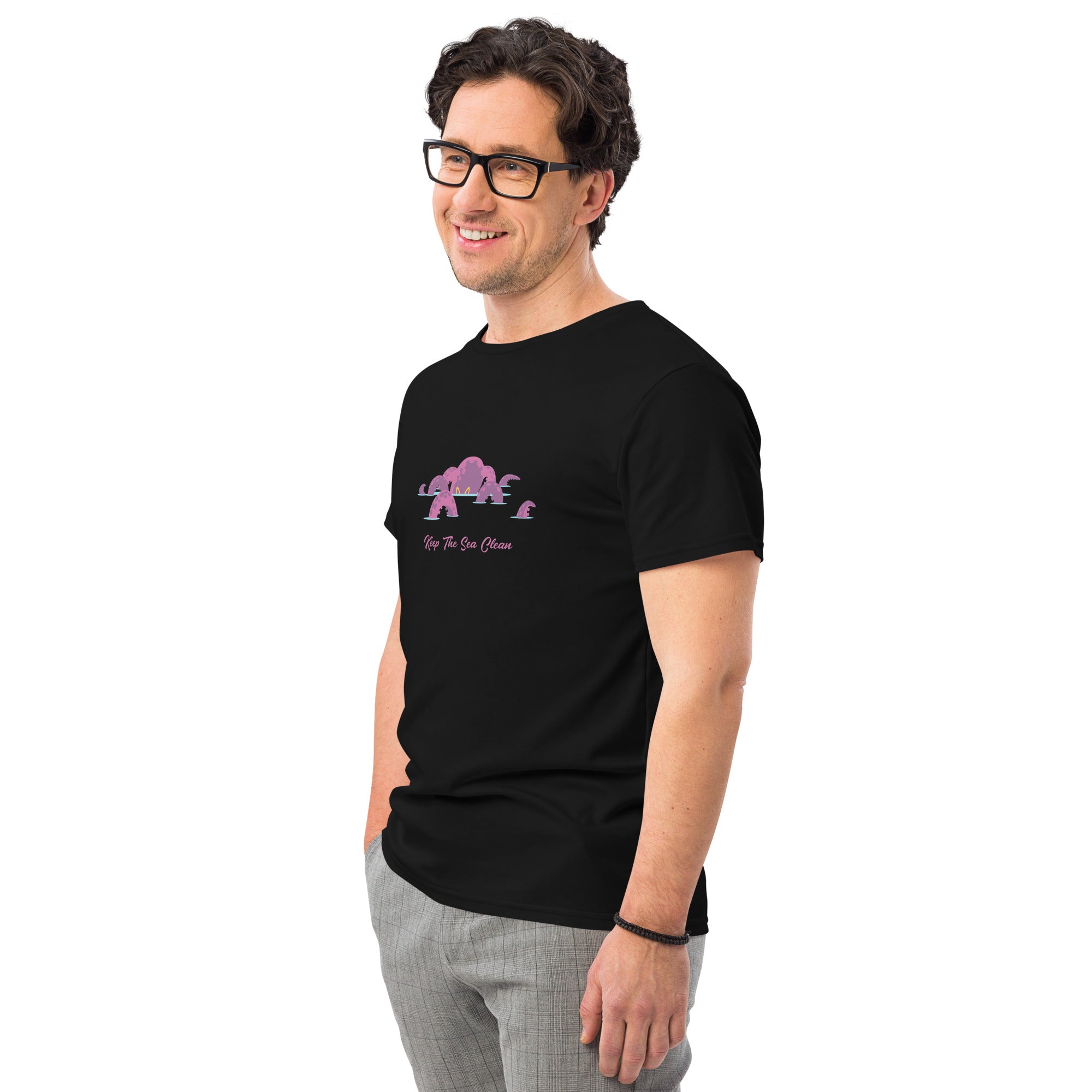 Men's premium cotton t-shirt Octopus Purple