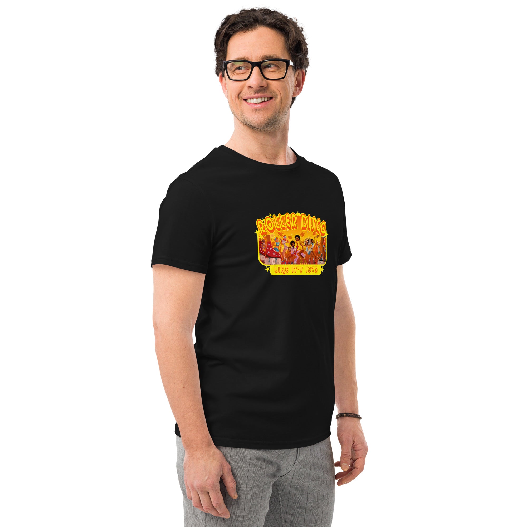 T-shirt premium en coton homme Roller Disco 1975