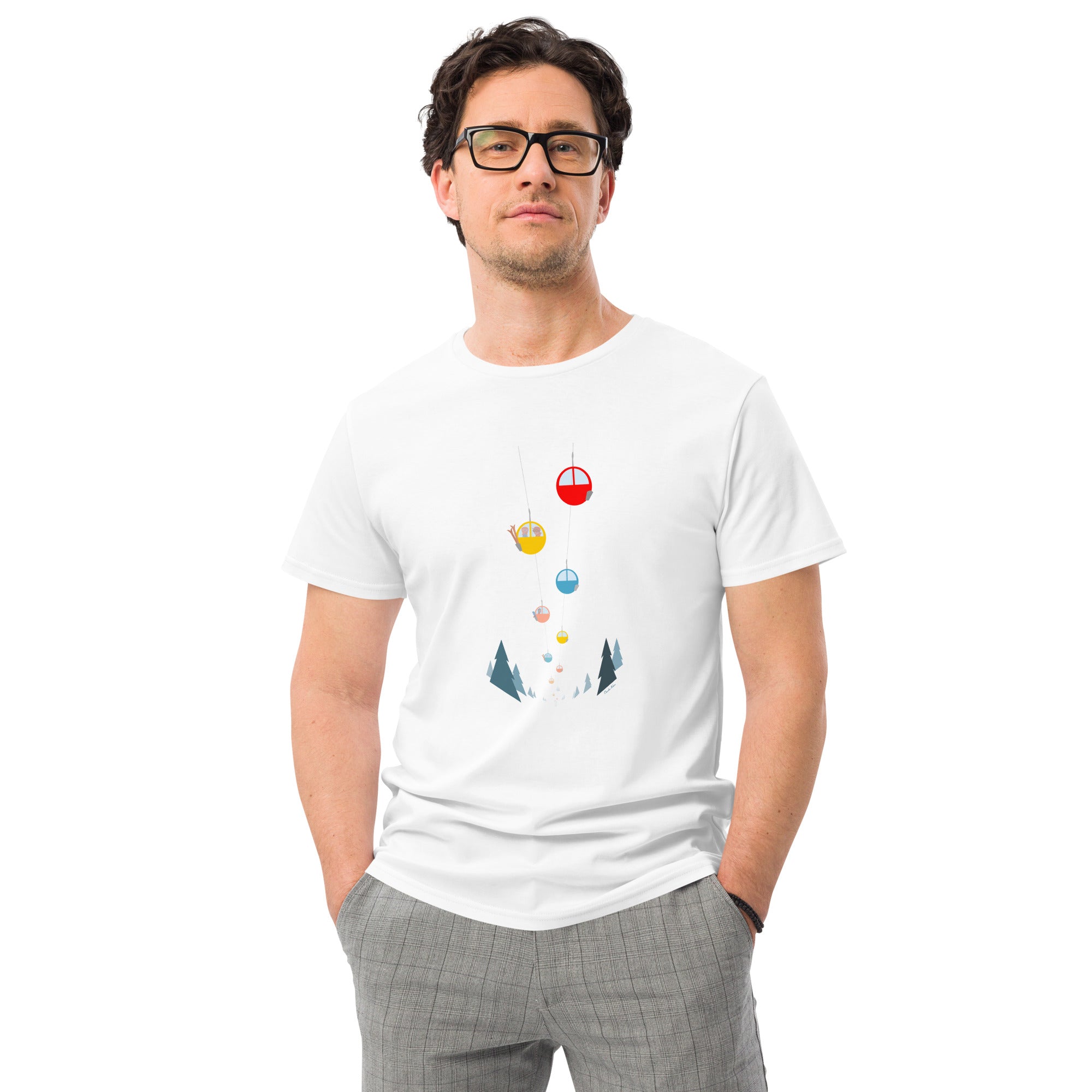 T-shirt premium en coton homme Gondolas in the mist