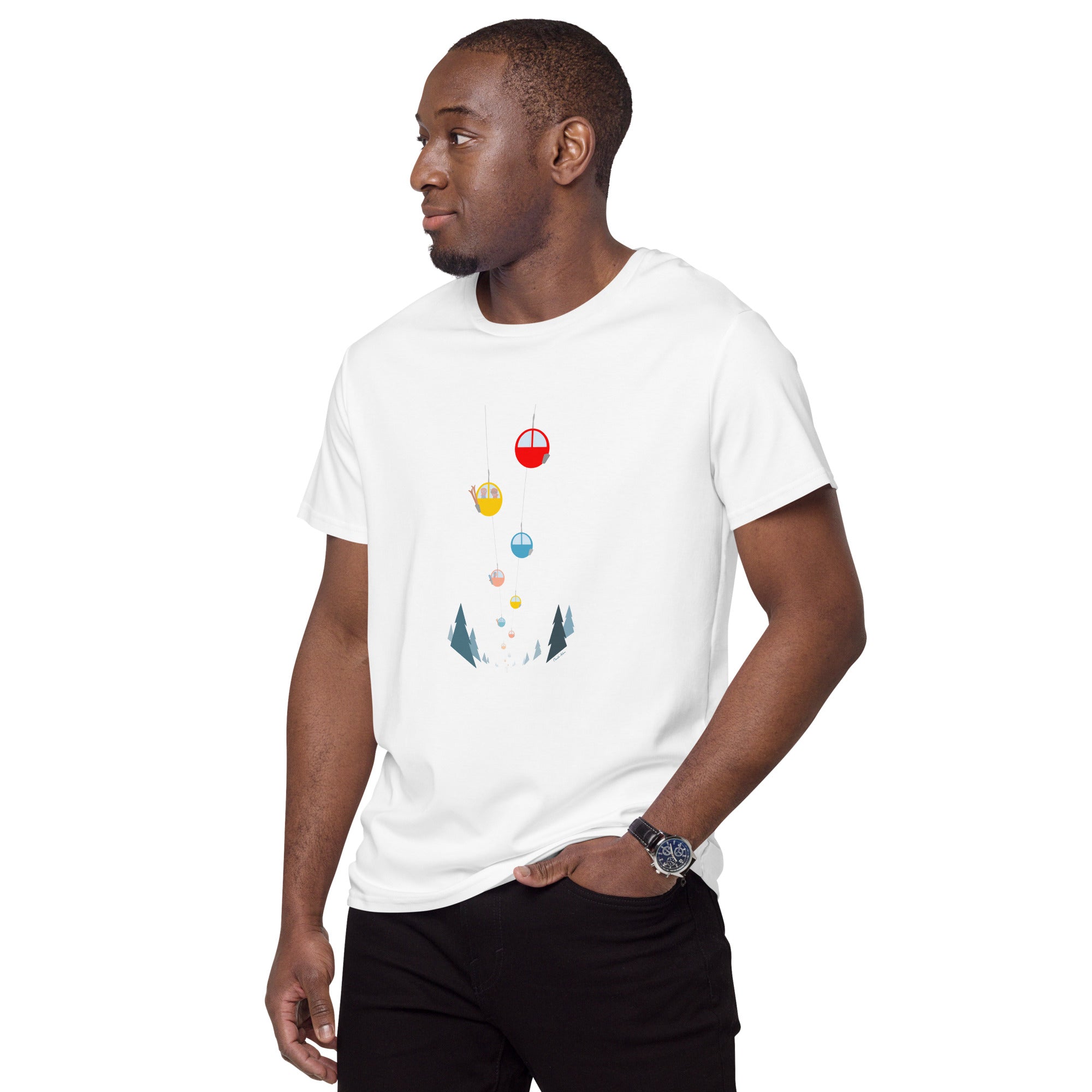 T-shirt premium en coton homme Gondolas in the mist