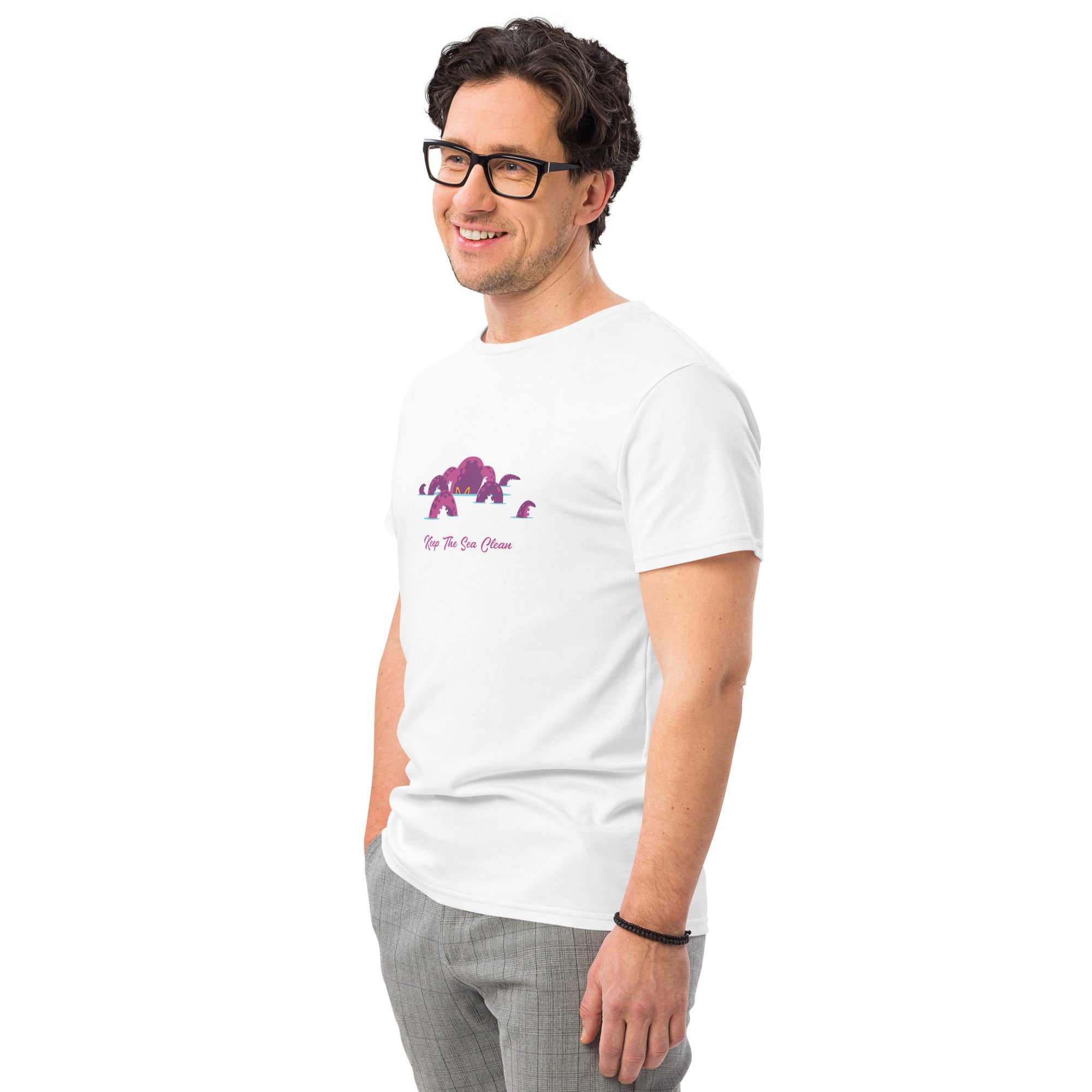 Men's premium cotton t-shirt Octopus Purple