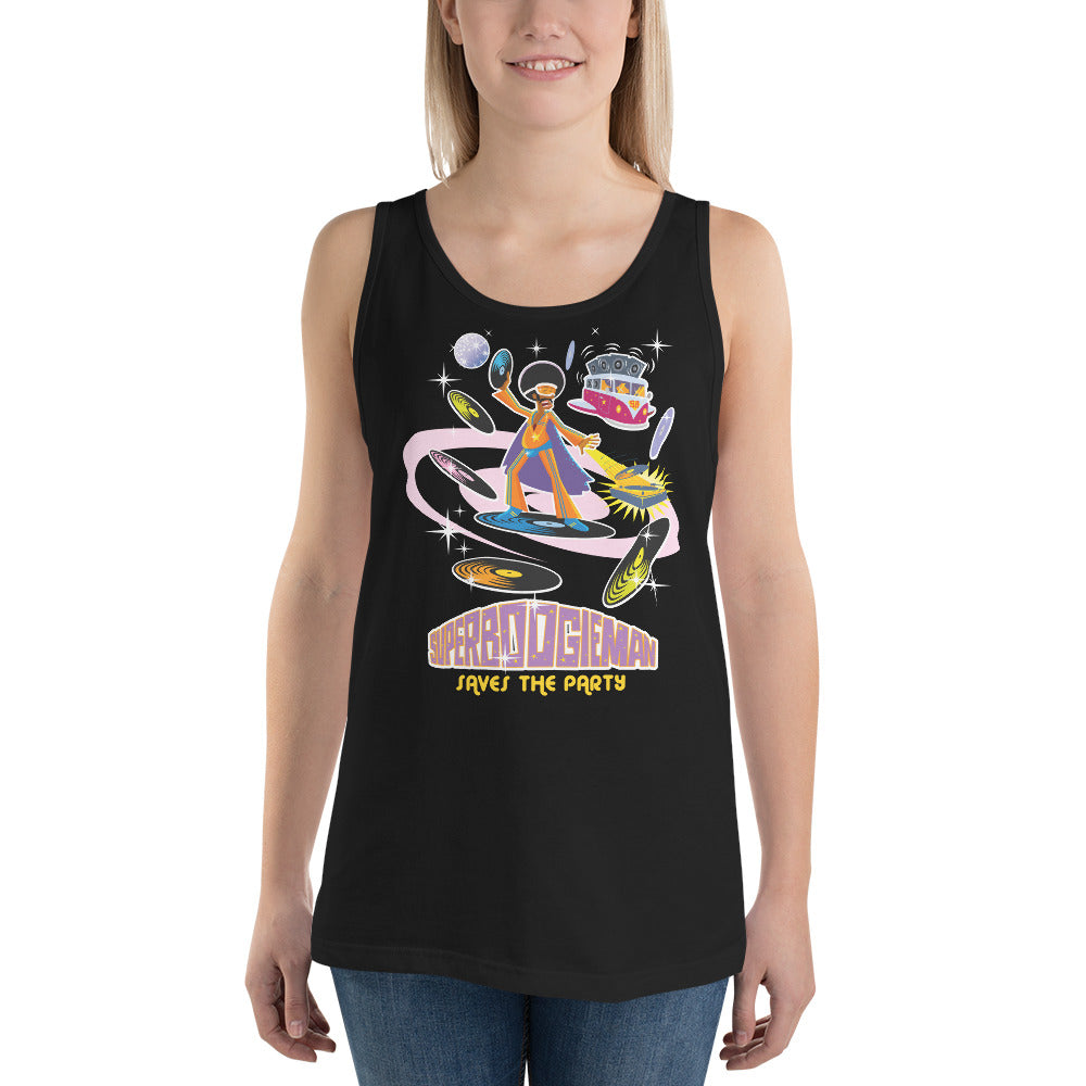 Unisex Tank Top Superboogieman Saves the Party