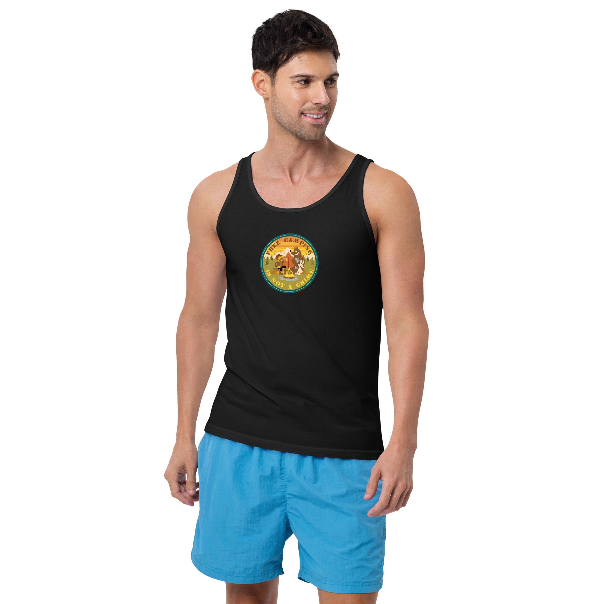 Unisex Tank Top Free camping is not a crime