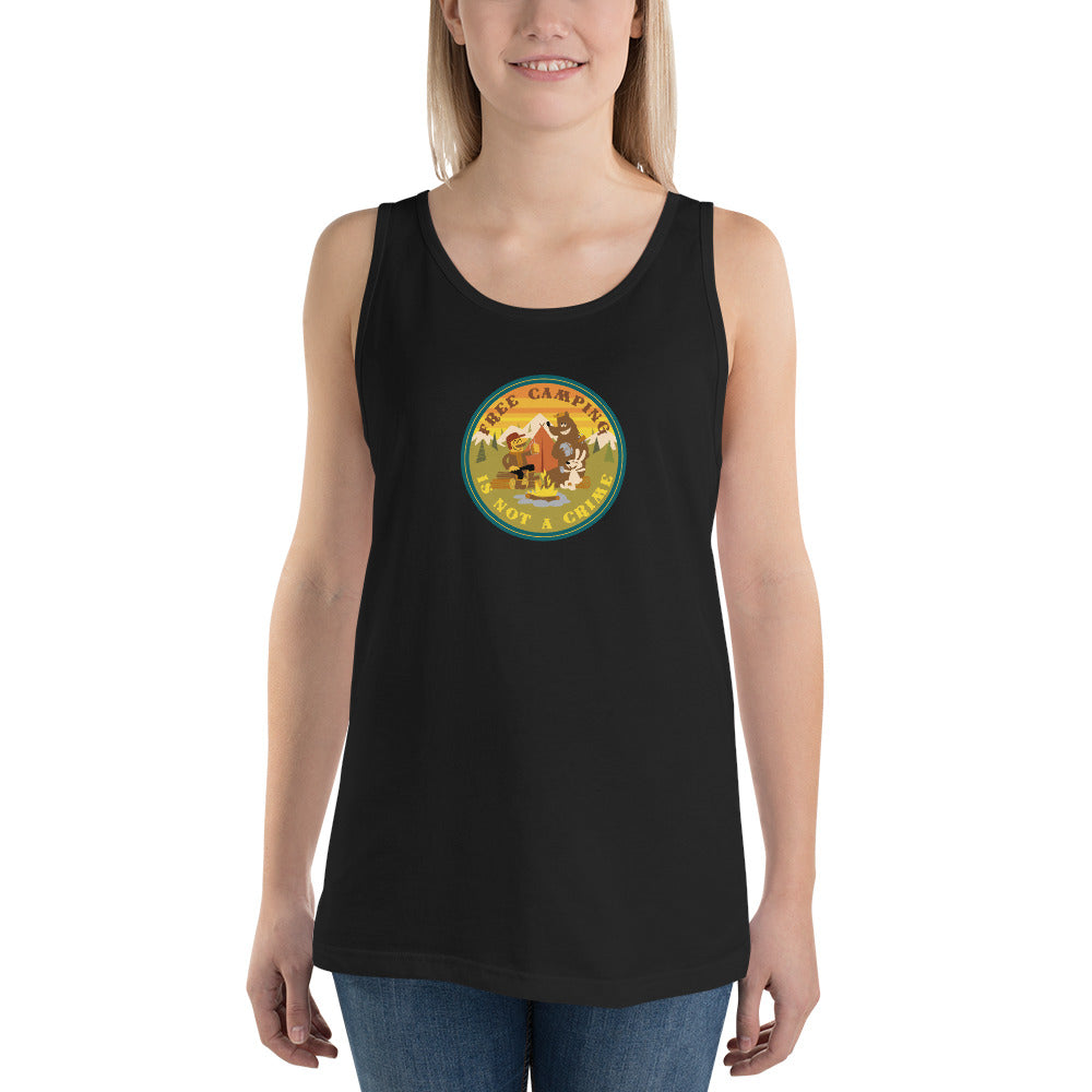 Unisex Tank Top Free camping is not a crime