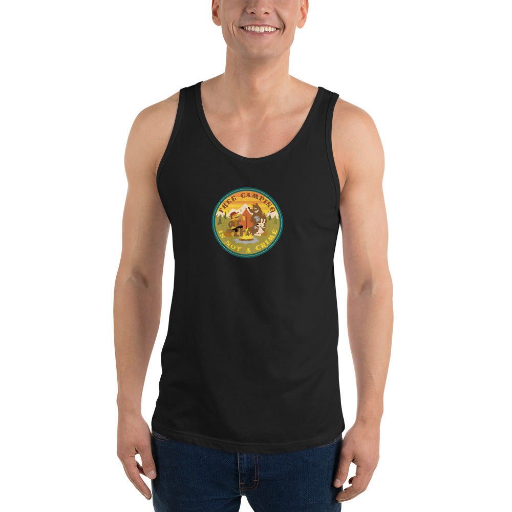 Unisex Tank Top Free camping is not a crime
