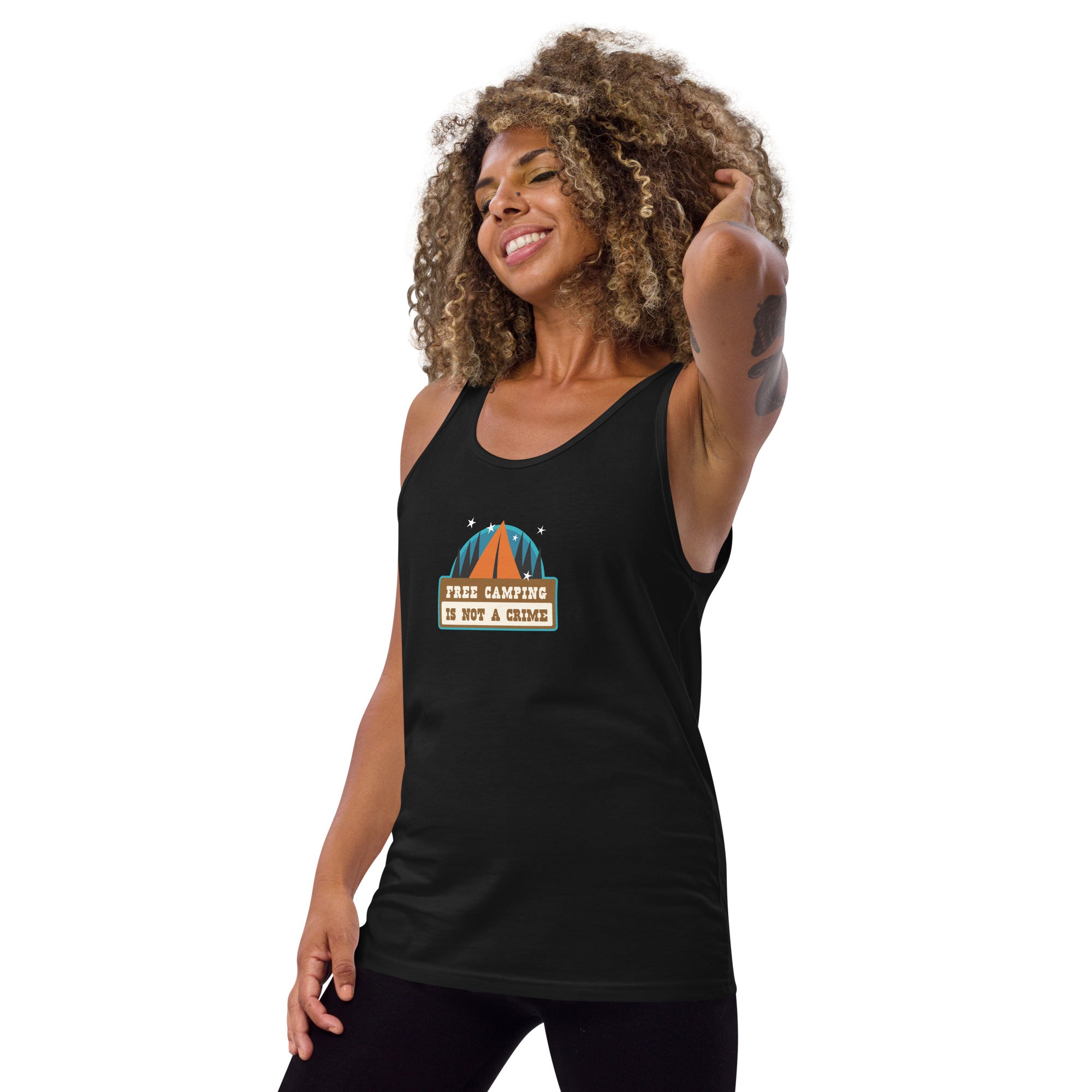 Unisex Tank Top Free camping is not a crime Graphic