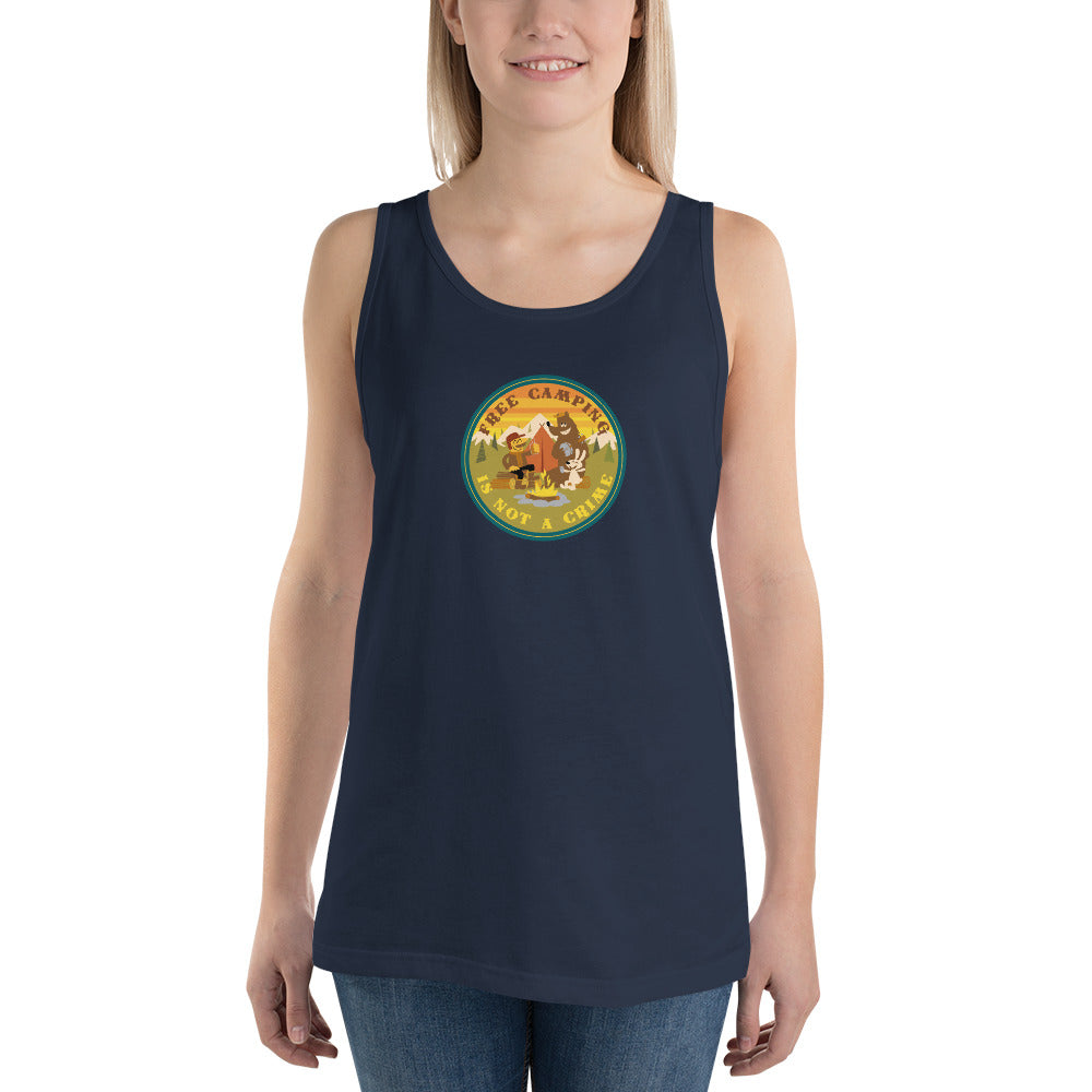 Unisex Tank Top Free camping is not a crime