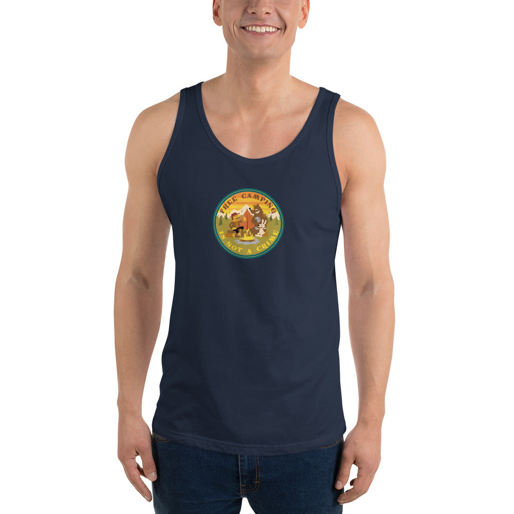 Unisex Tank Top Free camping is not a crime
