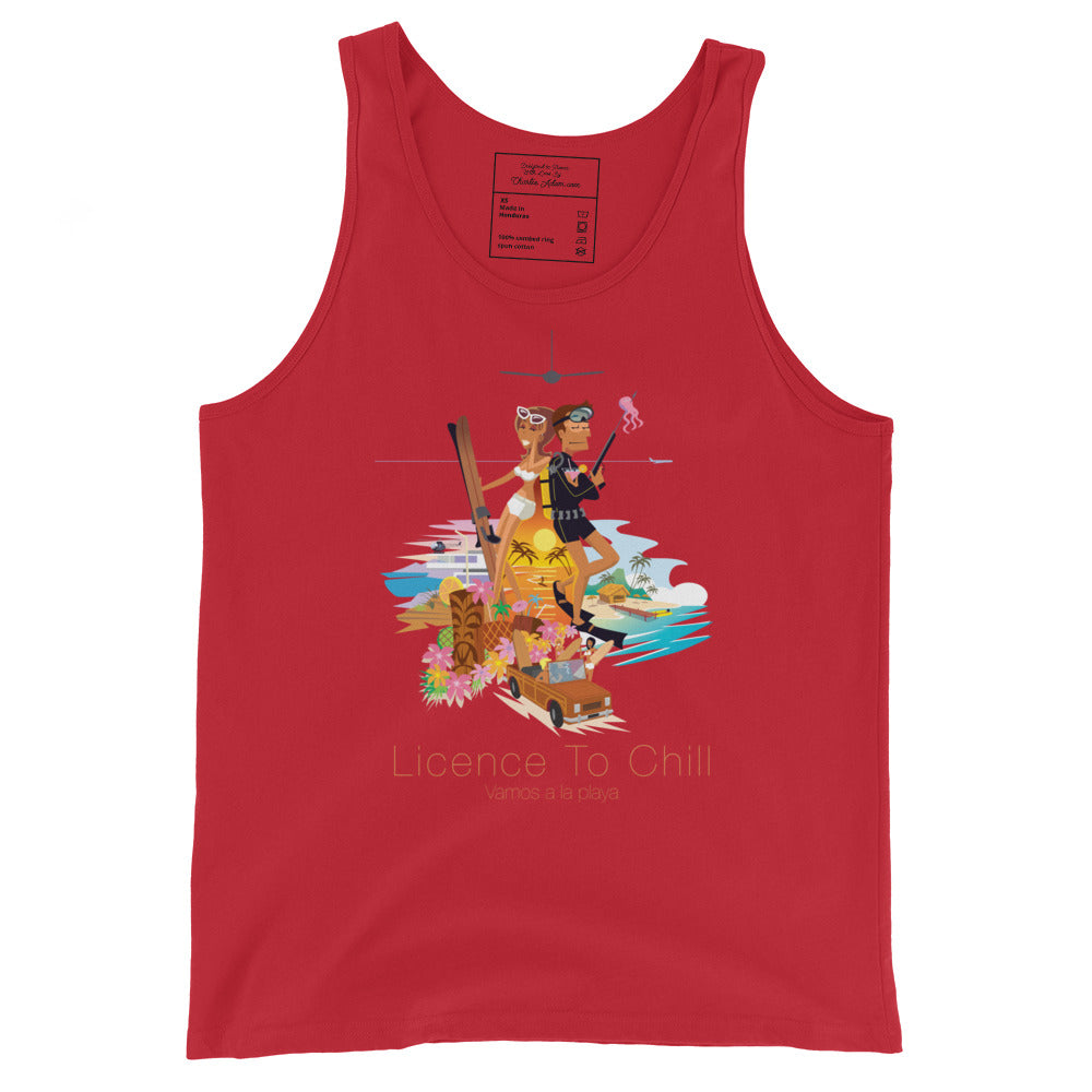 Unisex Tank Top License To Chill Vamos a la Playa