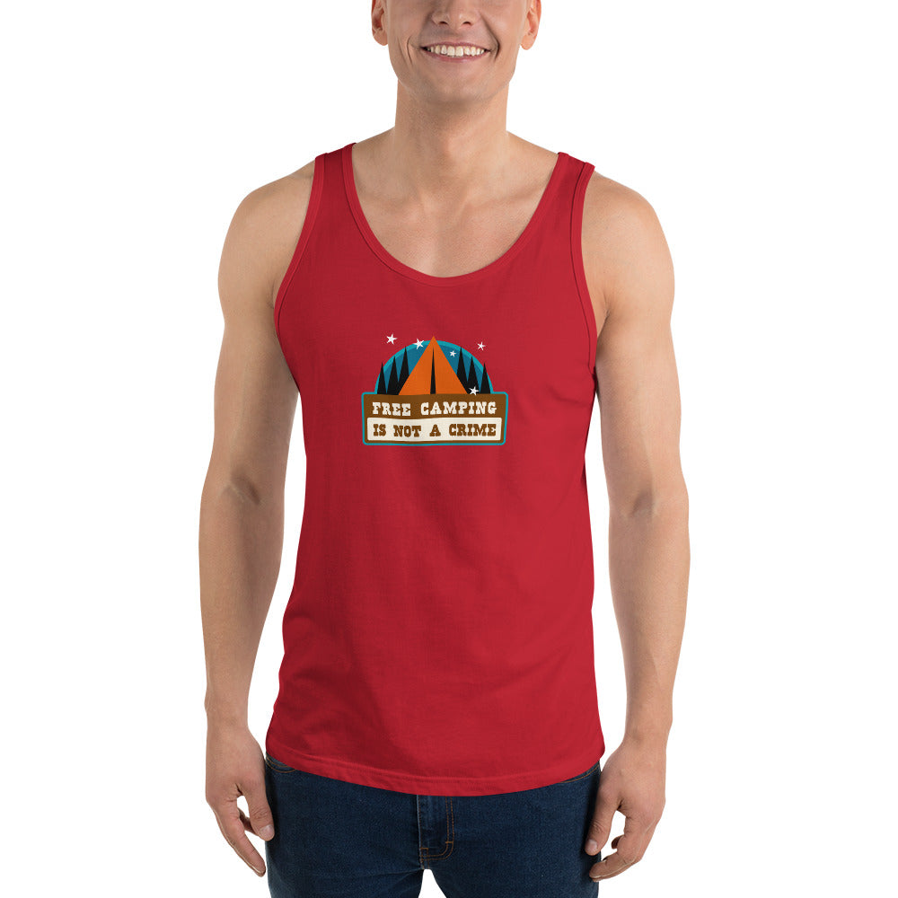 Unisex Tank Top Free camping is not a crime Graphic