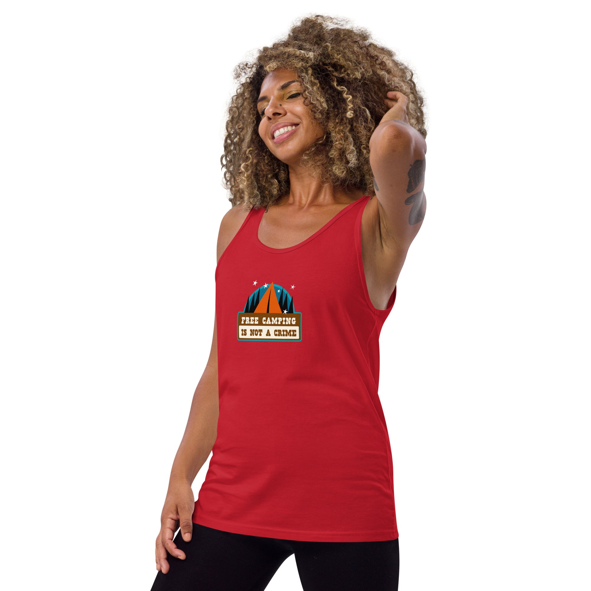 Unisex Tank Top Free camping is not a crime Graphic