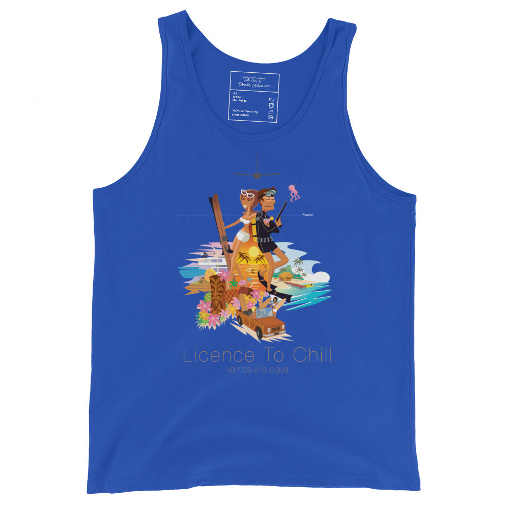 Unisex Tank Top License To Chill Vamos a la Playa