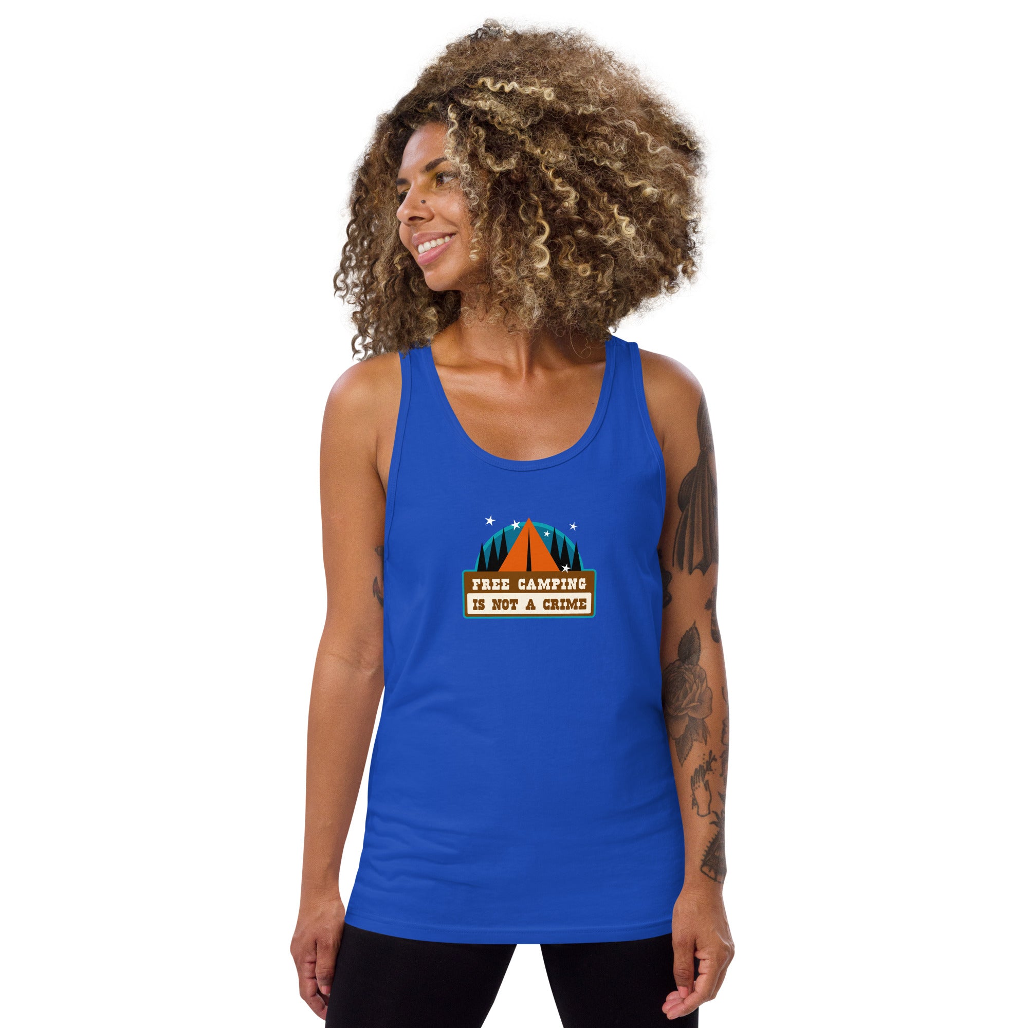 Unisex Tank Top Free camping is not a crime Graphic