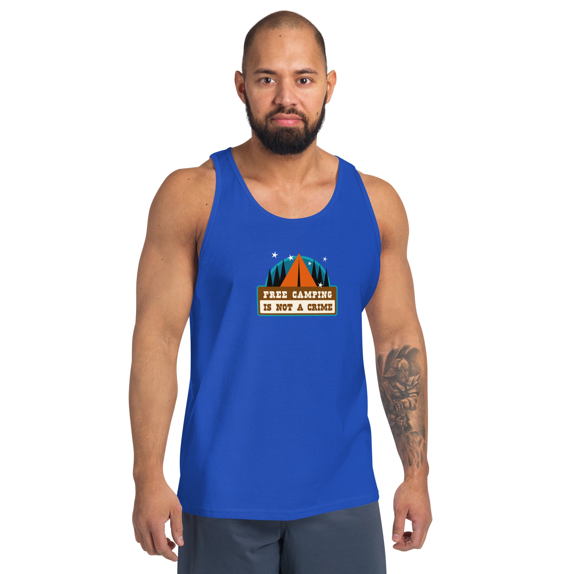Unisex Tank Top Free camping is not a crime Graphic