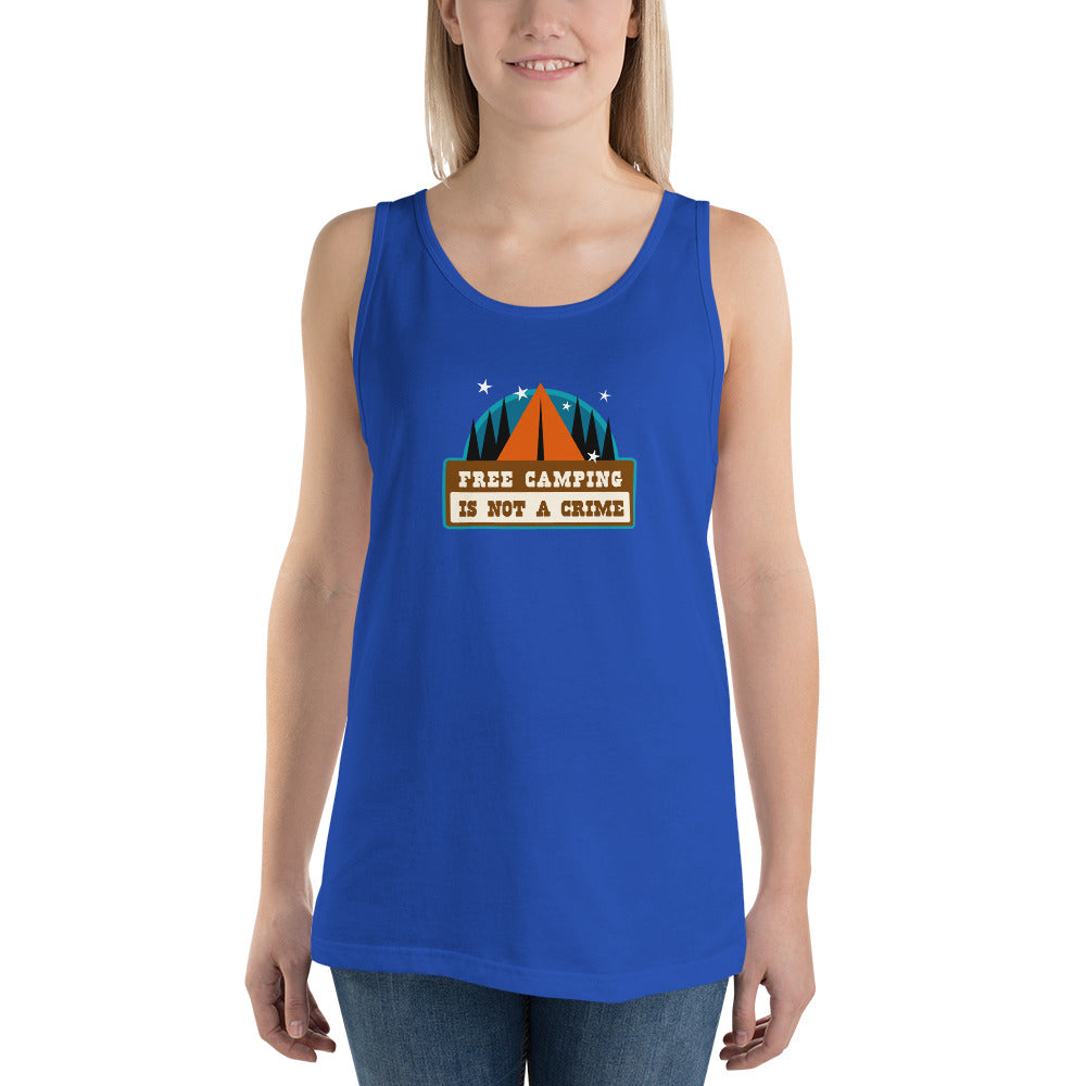 Unisex Tank Top Free camping is not a crime Graphic