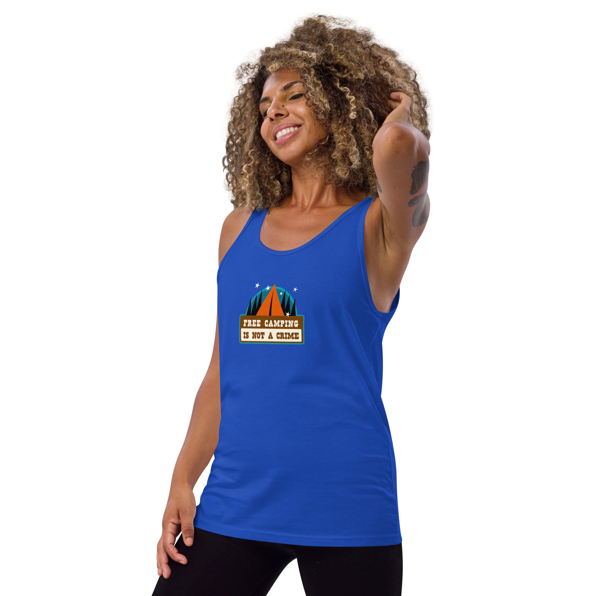 Unisex Tank Top Free camping is not a crime Graphic
