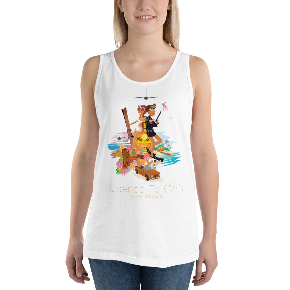 Unisex Tank Top License To Chill Vamos a la Playa