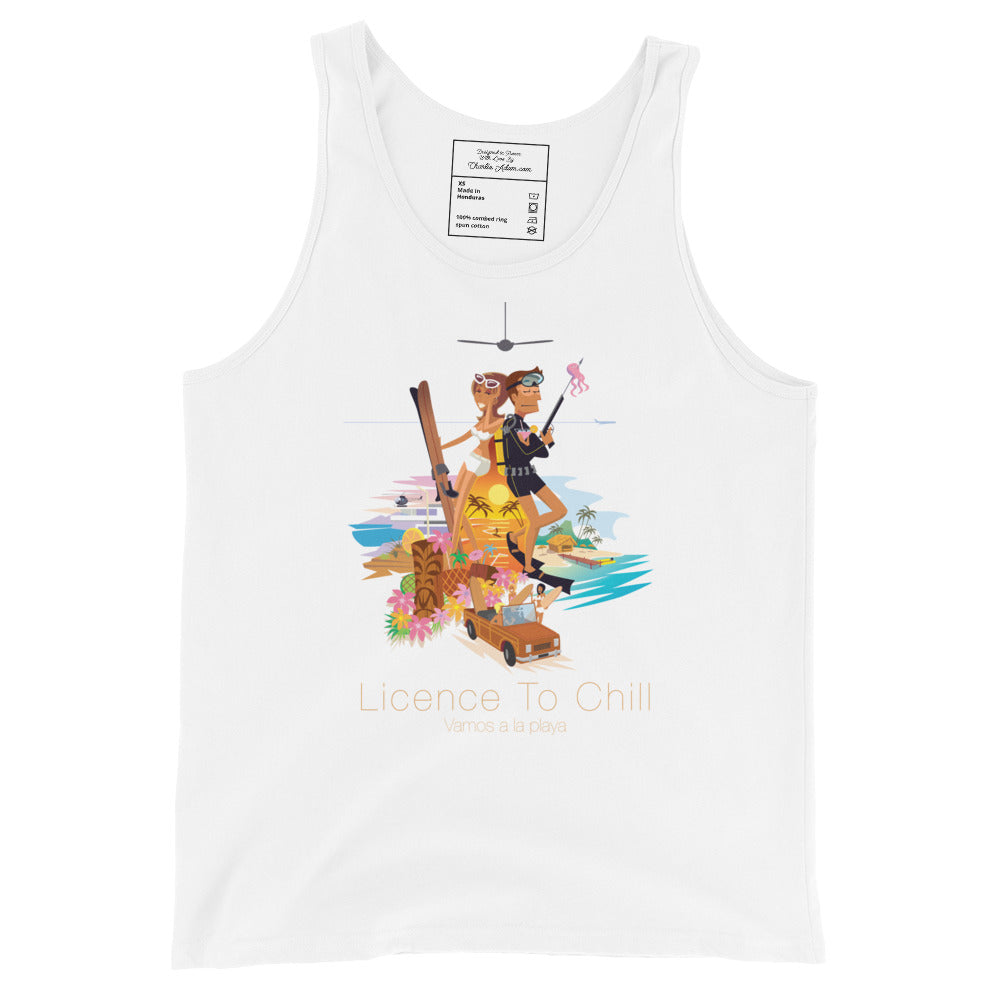 Unisex Tank Top License To Chill Vamos a la Playa
