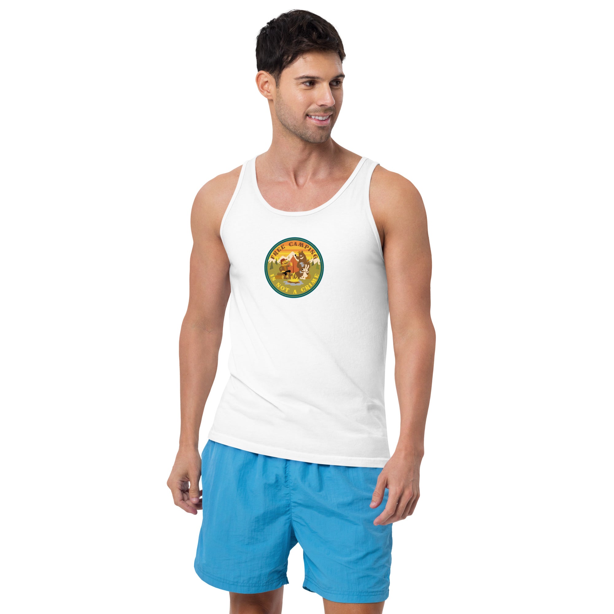 Unisex Tank Top Free camping is not a crime